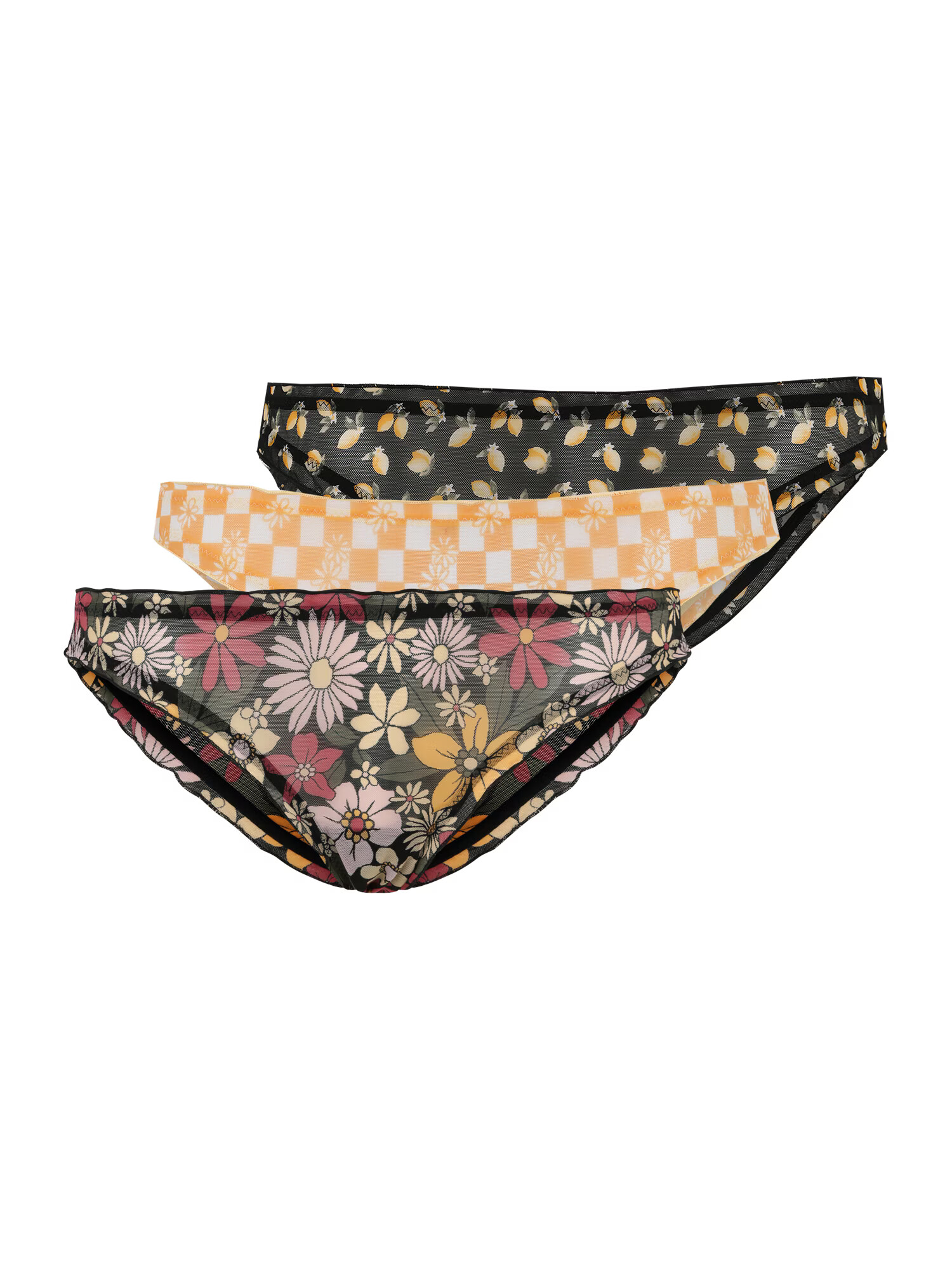 Gilly Hicks Slip galben auriu / mov liliachiu / roz pitaya / negru - Pled.ro