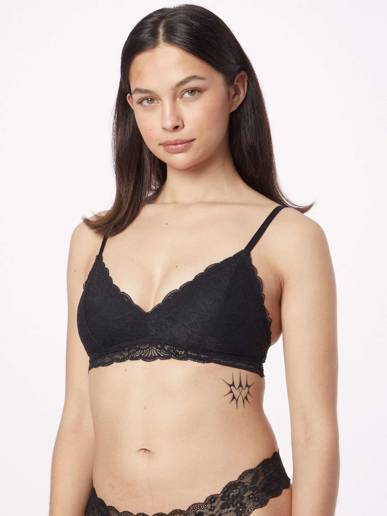 Gilly Hicks Sutien negru / alb - Pled.ro