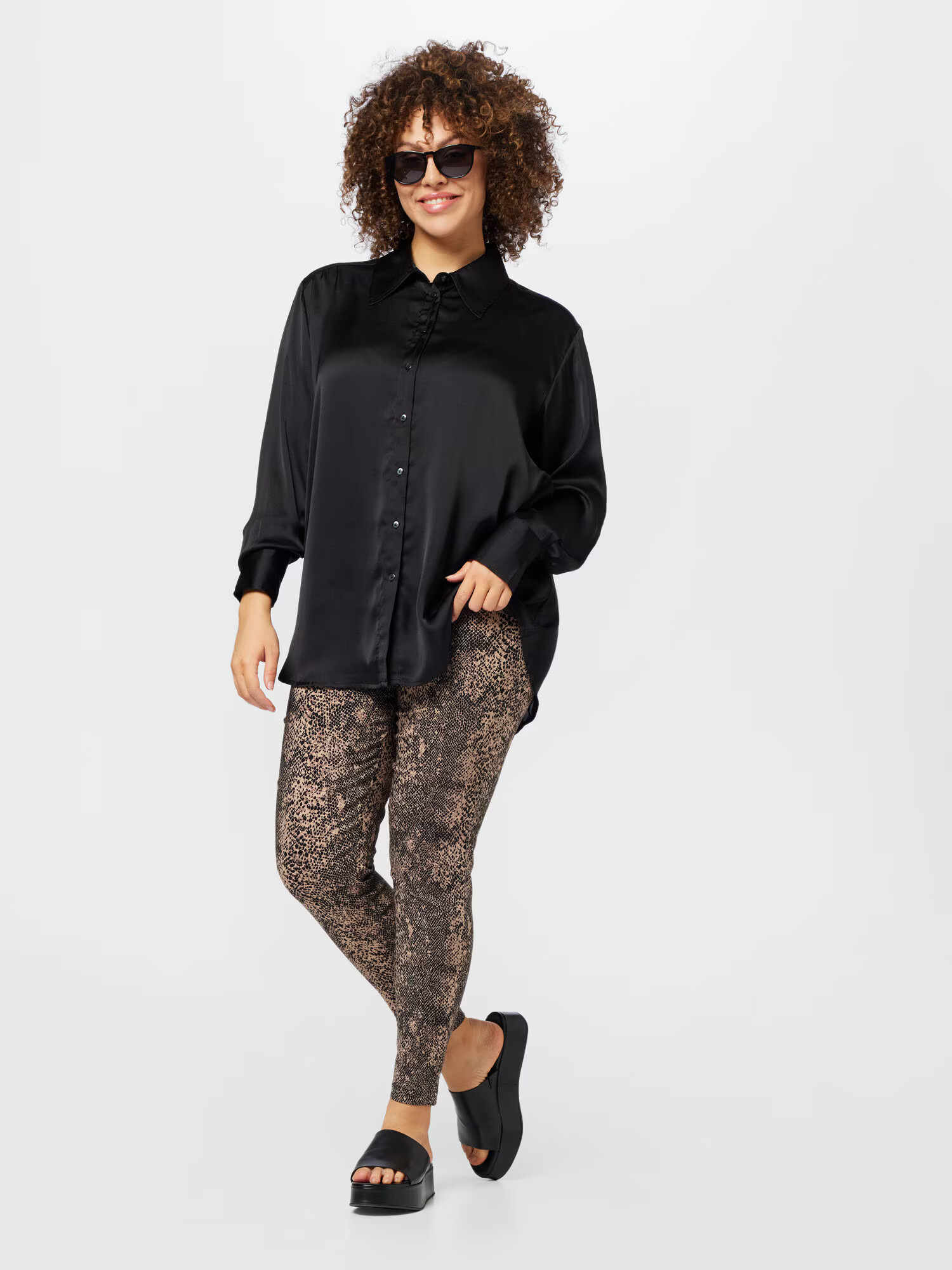 Gina Tricot Curve Bluză 'Chris' negru - Pled.ro