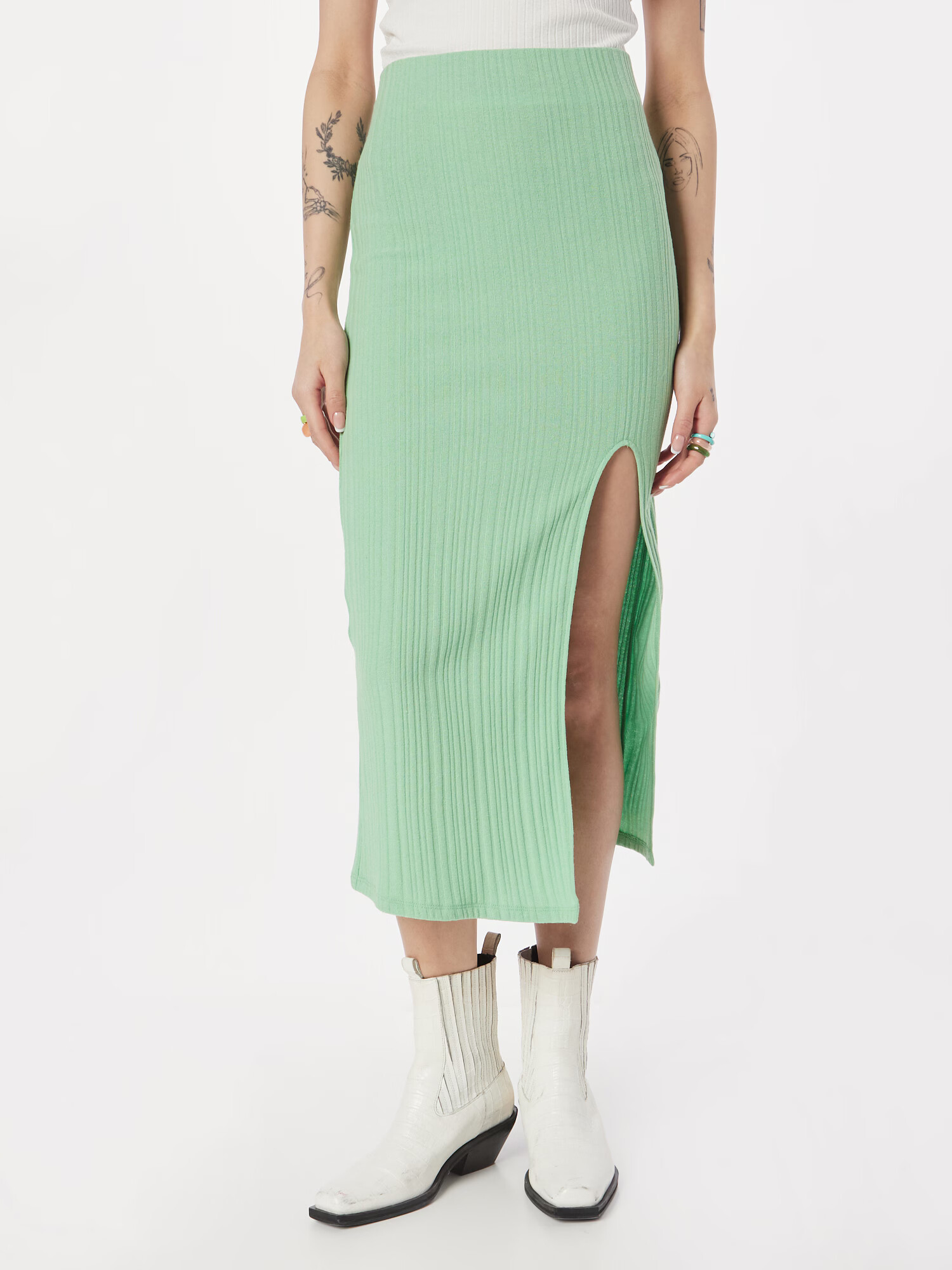 Gina Tricot Fustă 'Adela' verde pastel - Pled.ro