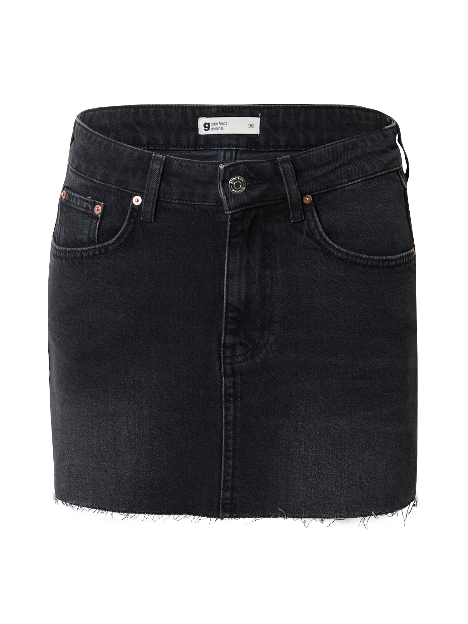 Gina Tricot Fustă negru denim - Pled.ro