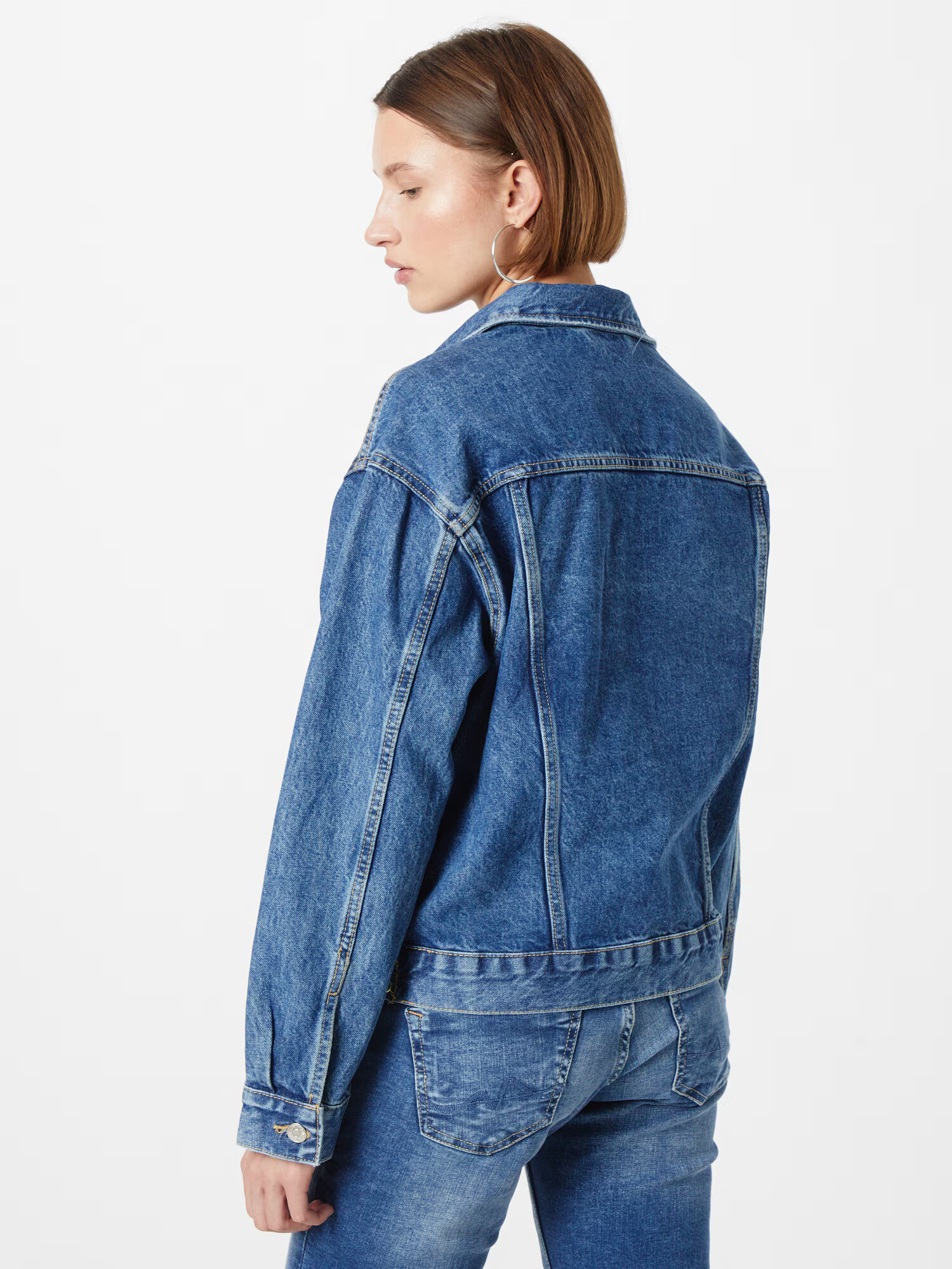 Gina Tricot Geacă de primăvară-toamnă albastru denim - Pled.ro