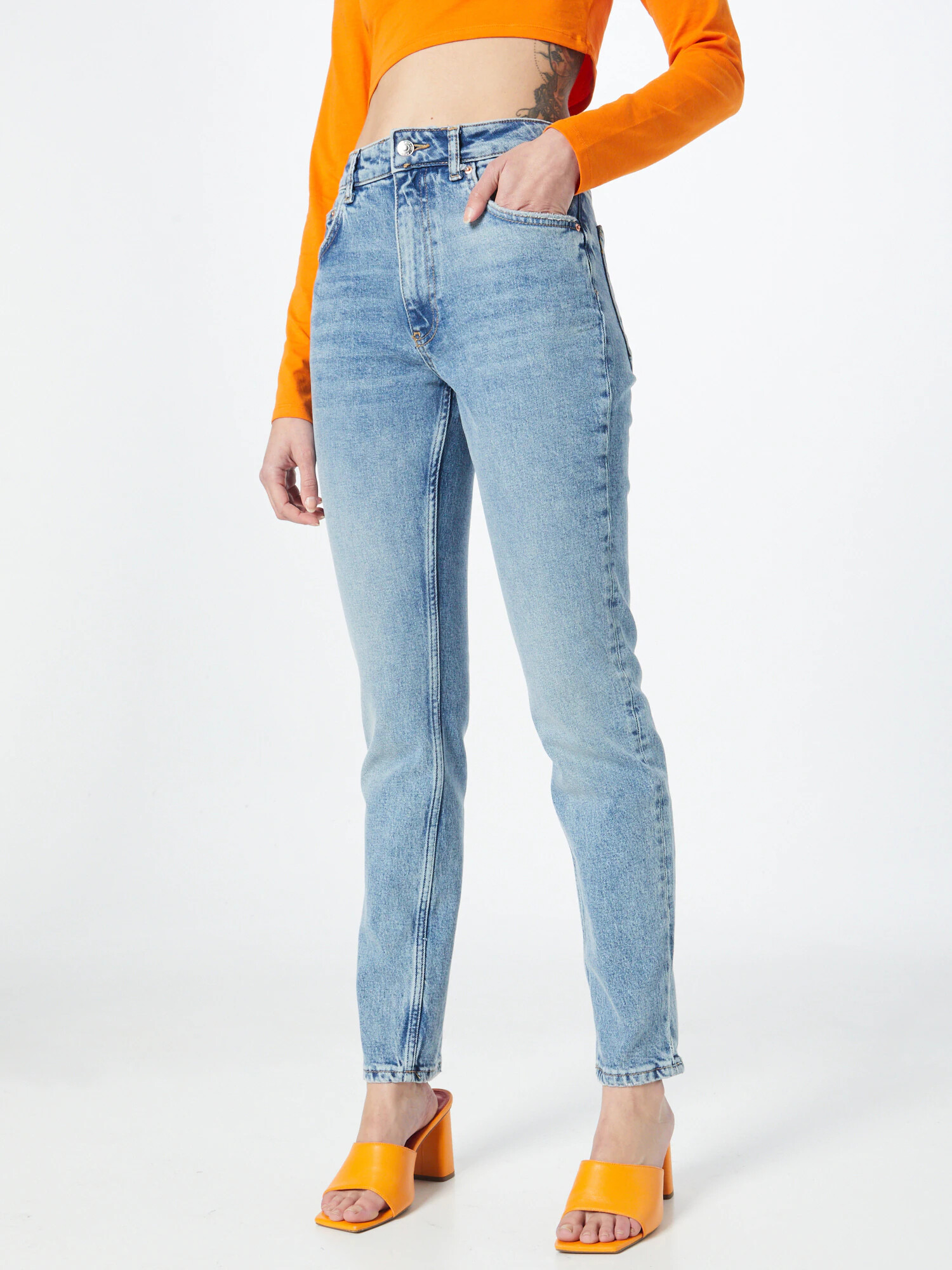 Gina Tricot Jeans albastru denim - Pled.ro