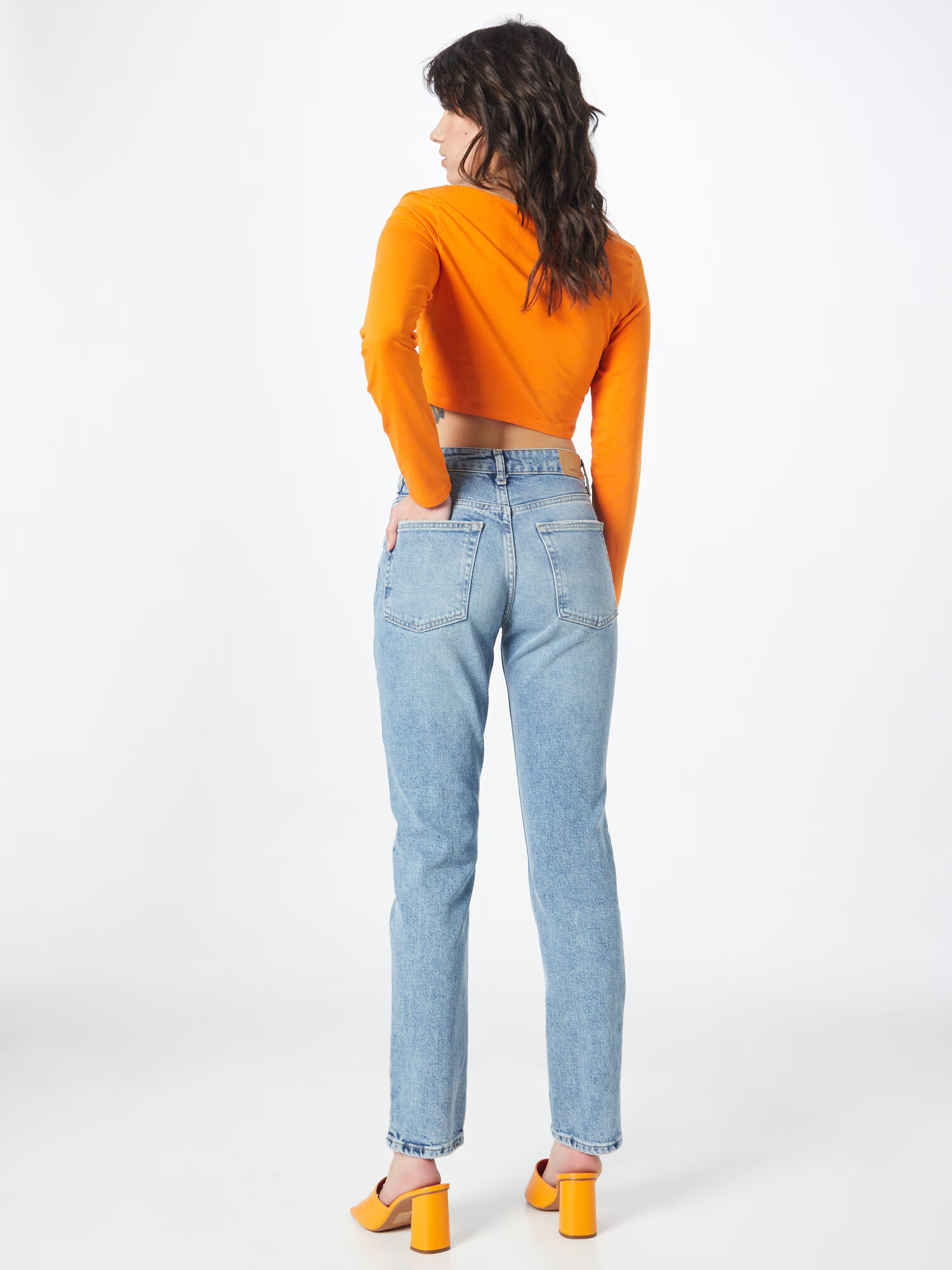 Gina Tricot Jeans albastru denim - Pled.ro