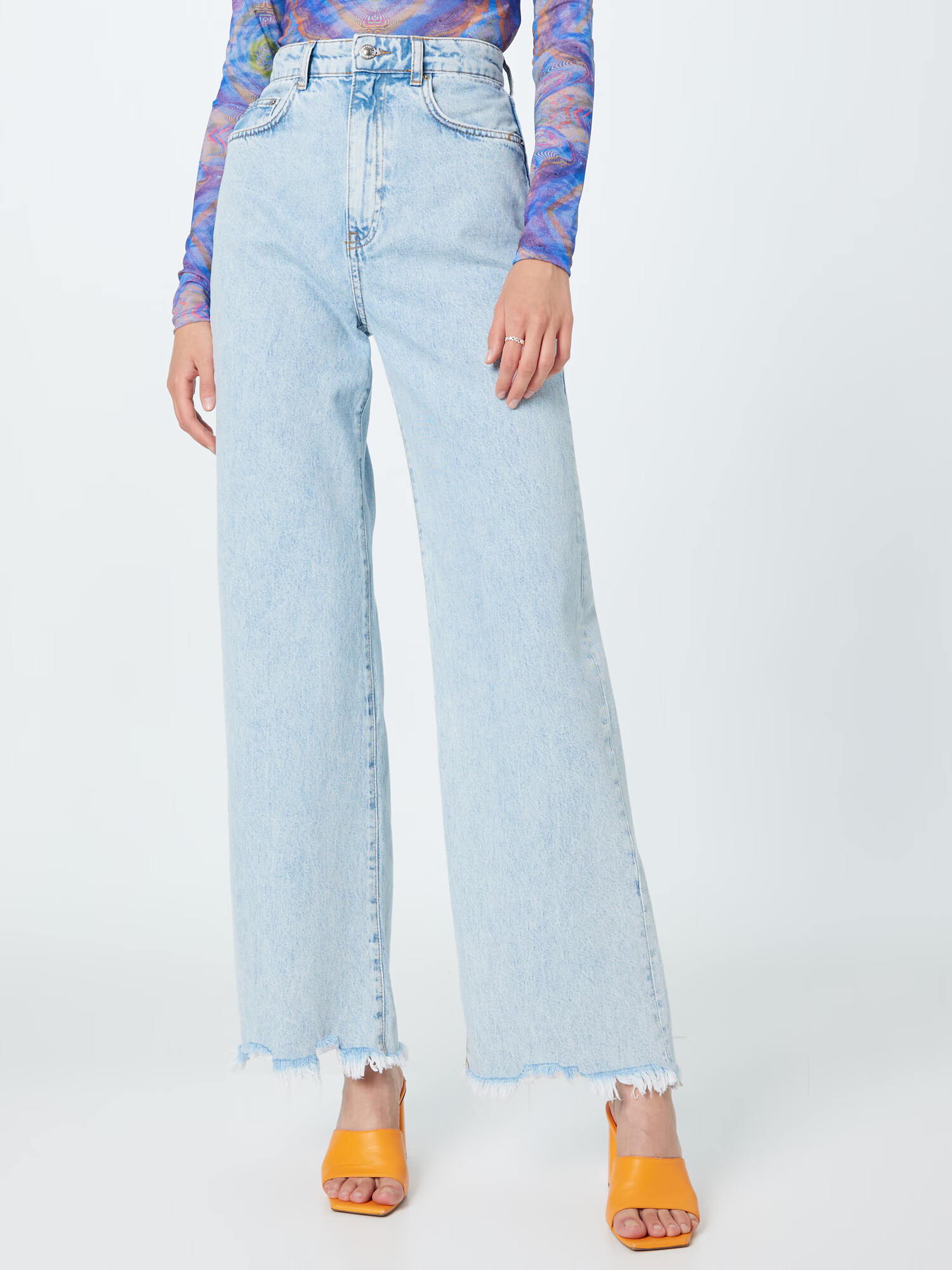 Gina Tricot Jeans albastru deschis - Pled.ro