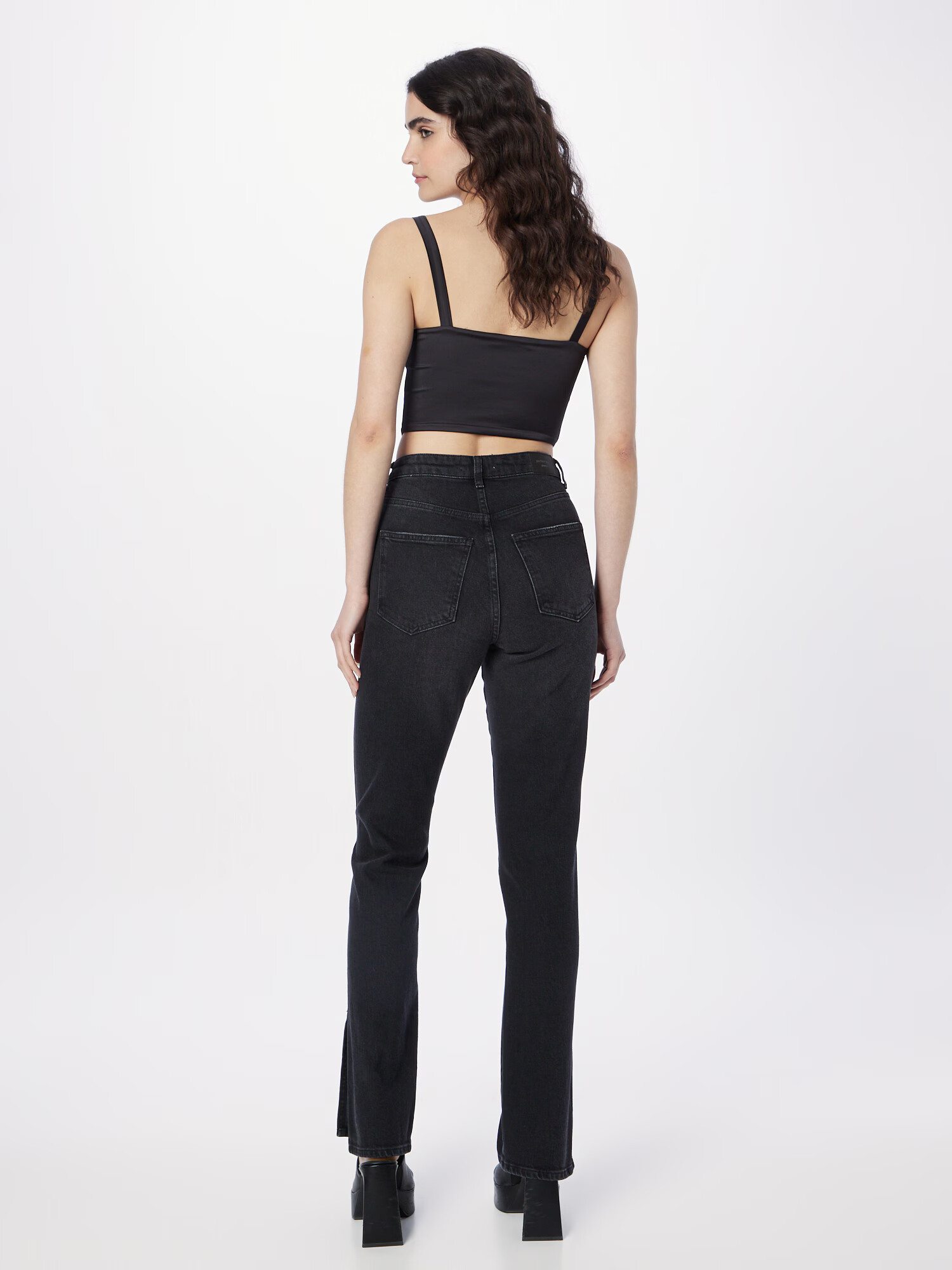 Gina Tricot Jeans negru denim - Pled.ro