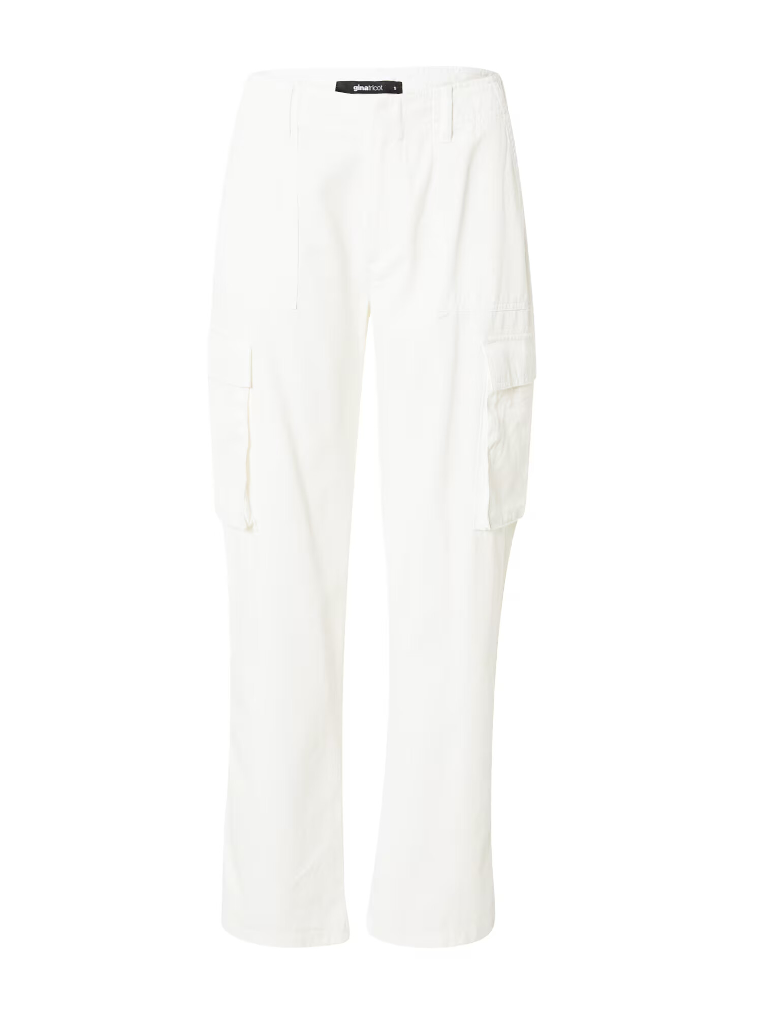 Gina Tricot Pantaloni cu buzunare alb - Pled.ro