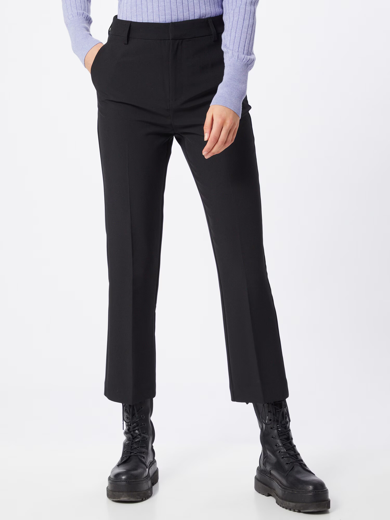 Gina Tricot Pantaloni cu dungă 'Lisa' negru - Pled.ro