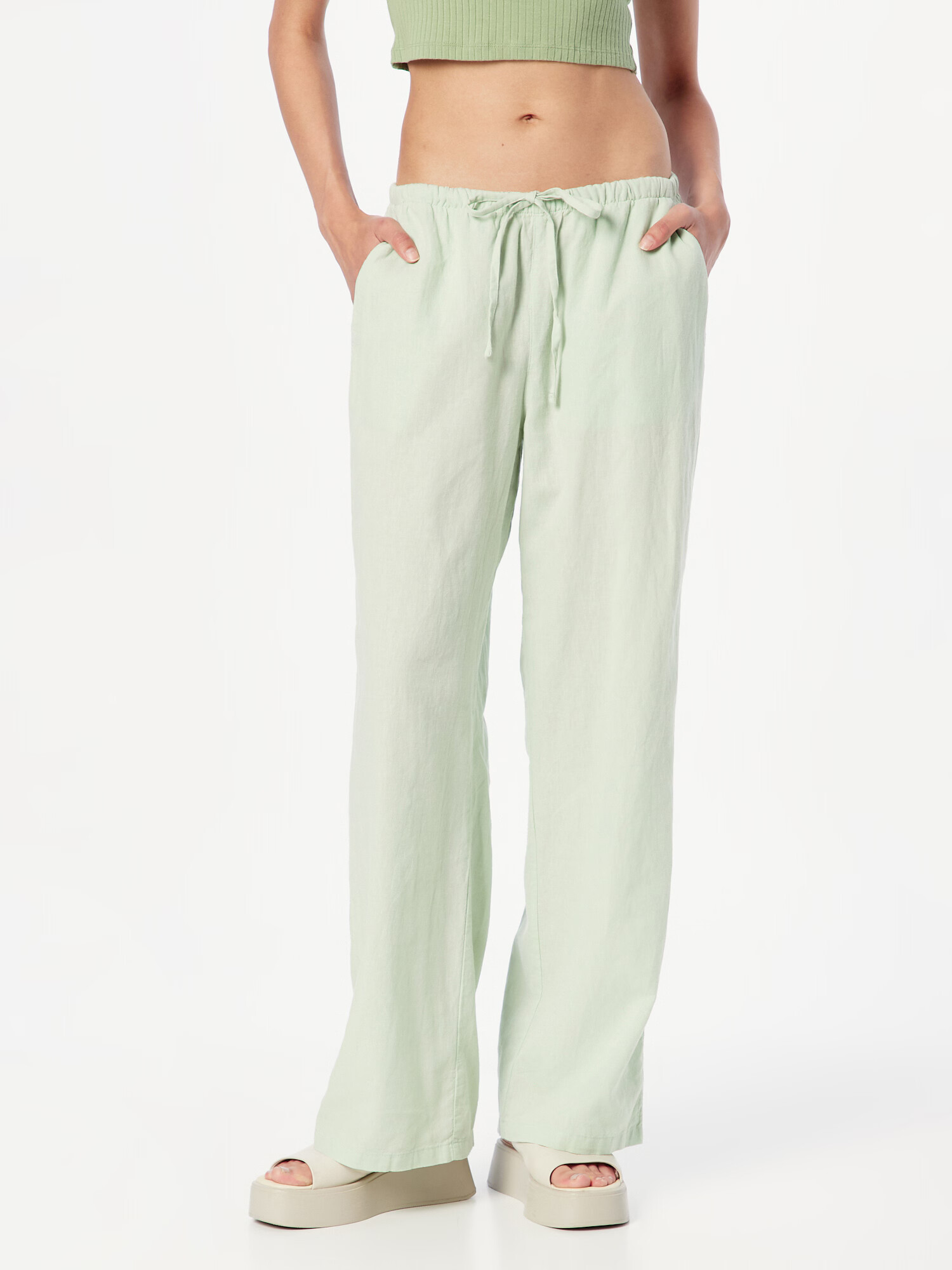 Gina Tricot Pantaloni 'Dina' verde mentă - Pled.ro