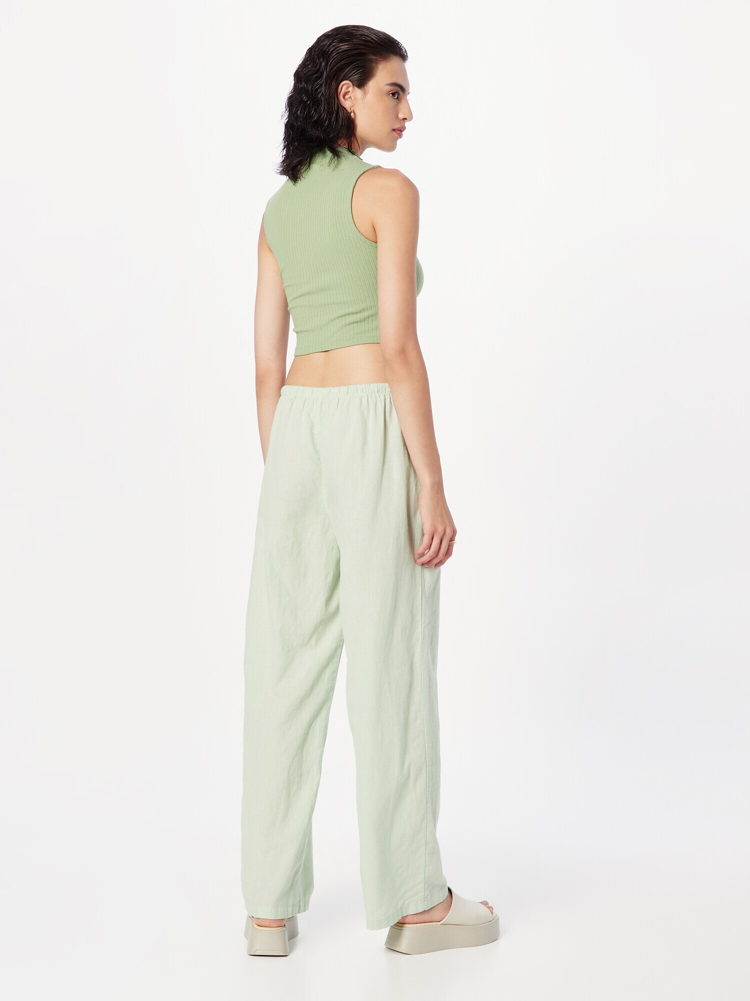 Gina Tricot Pantaloni 'Dina' verde mentă - Pled.ro