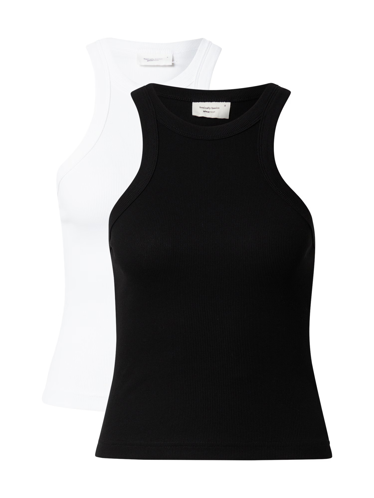 Gina Tricot Top negru / alb - Pled.ro