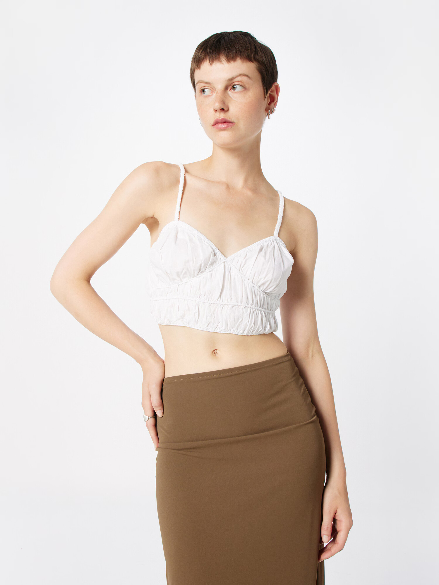 Gina Tricot Top 'Sanna' alb - Pled.ro