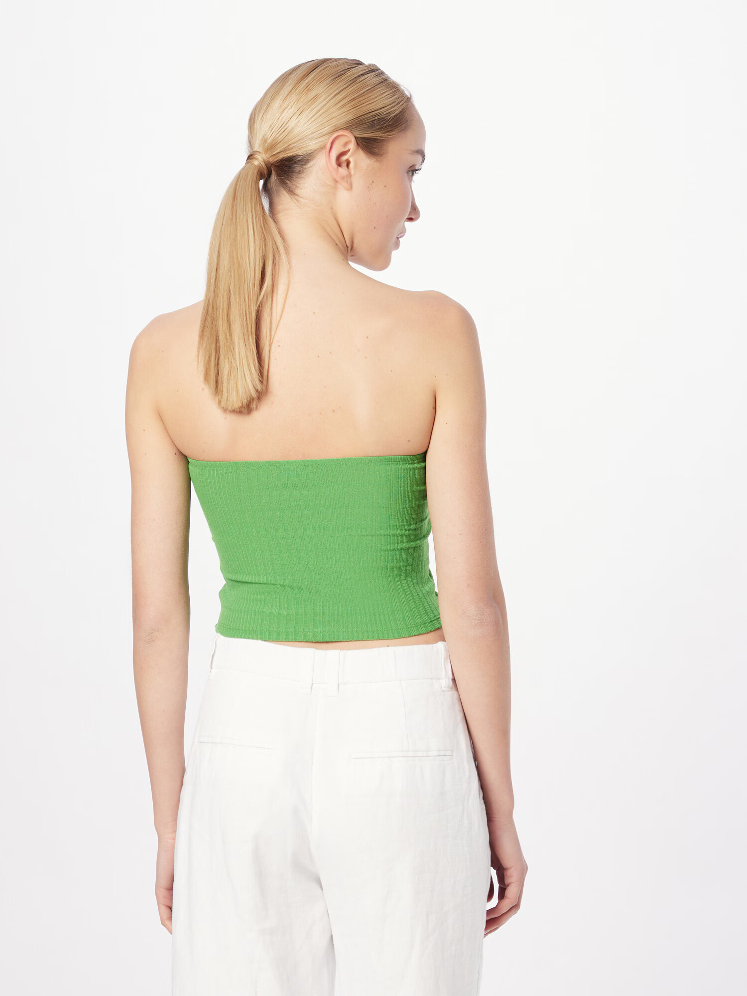 Gina Tricot Top 'Selina' verde măr / alb - Pled.ro