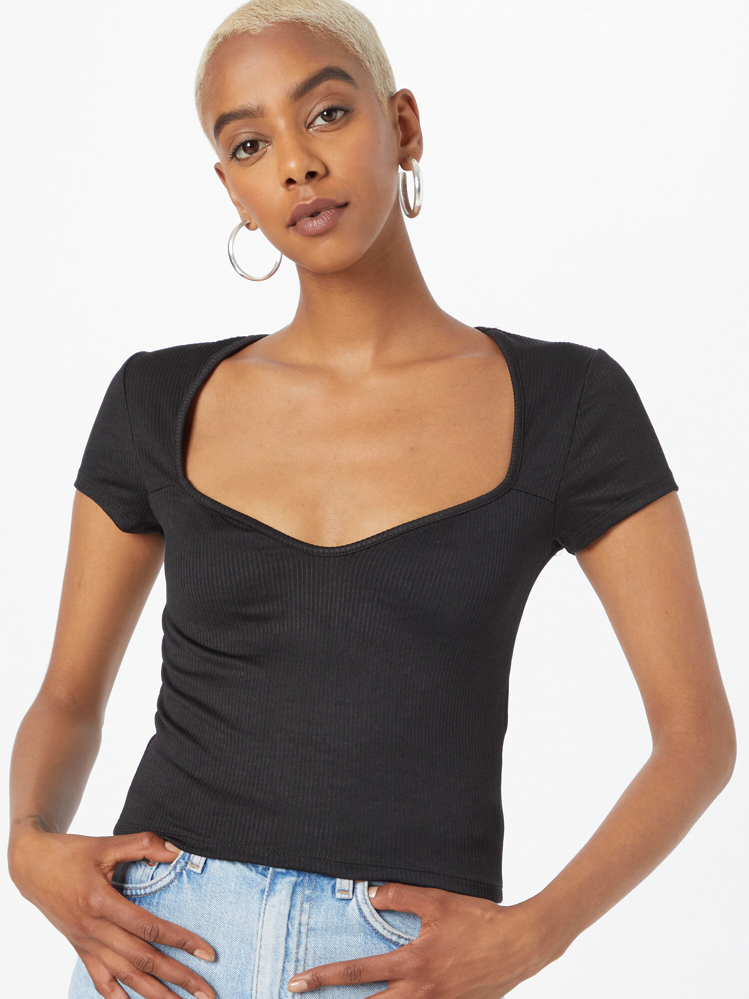 Gina Tricot Tricou 'Margot' negru - Pled.ro