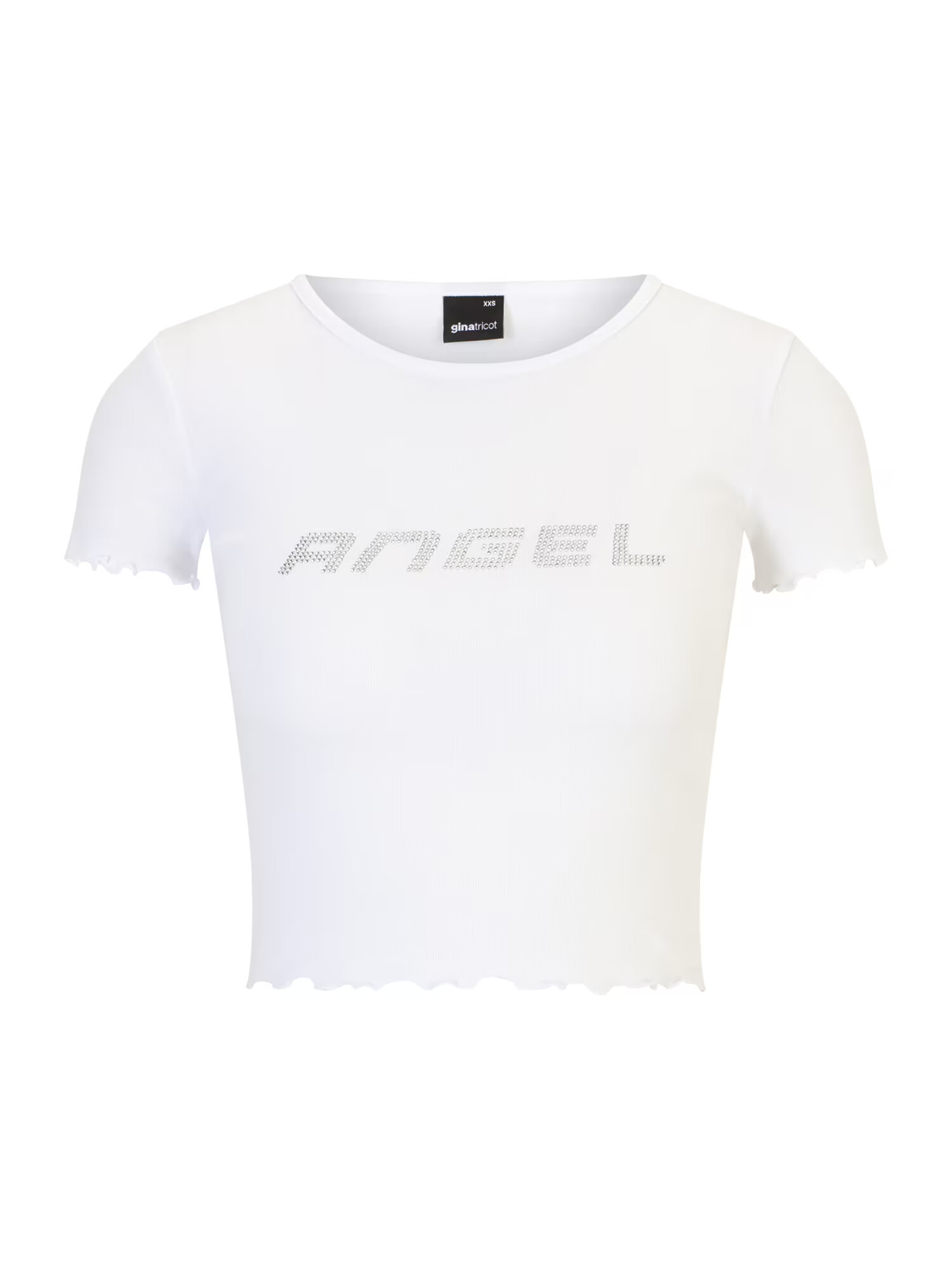 Gina Tricot Tricou 'Sandy' argintiu / alb - Pled.ro