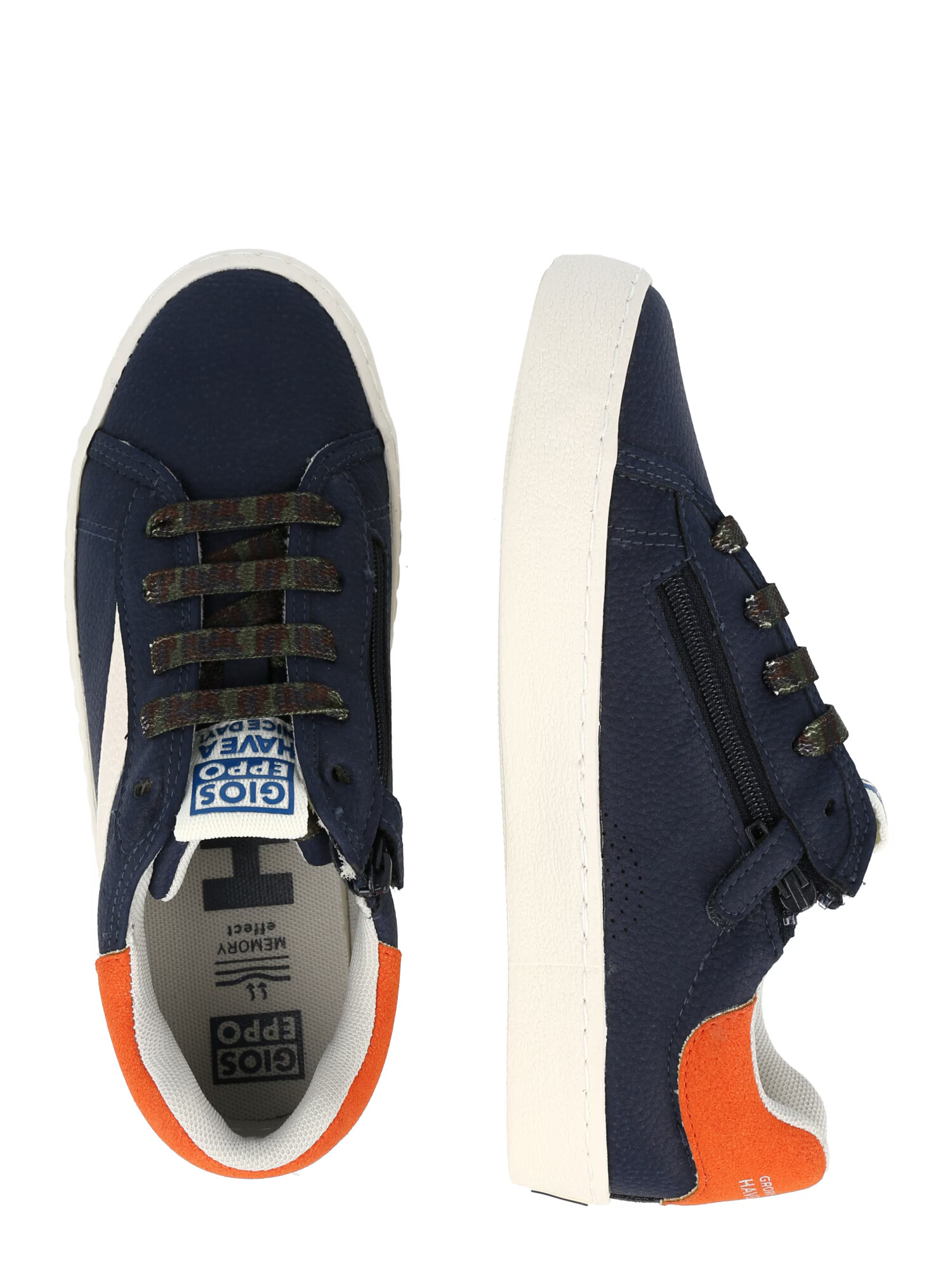 GIOSEPPO Sneaker 'ADNET' bleumarin / portocaliu / alb - Pled.ro