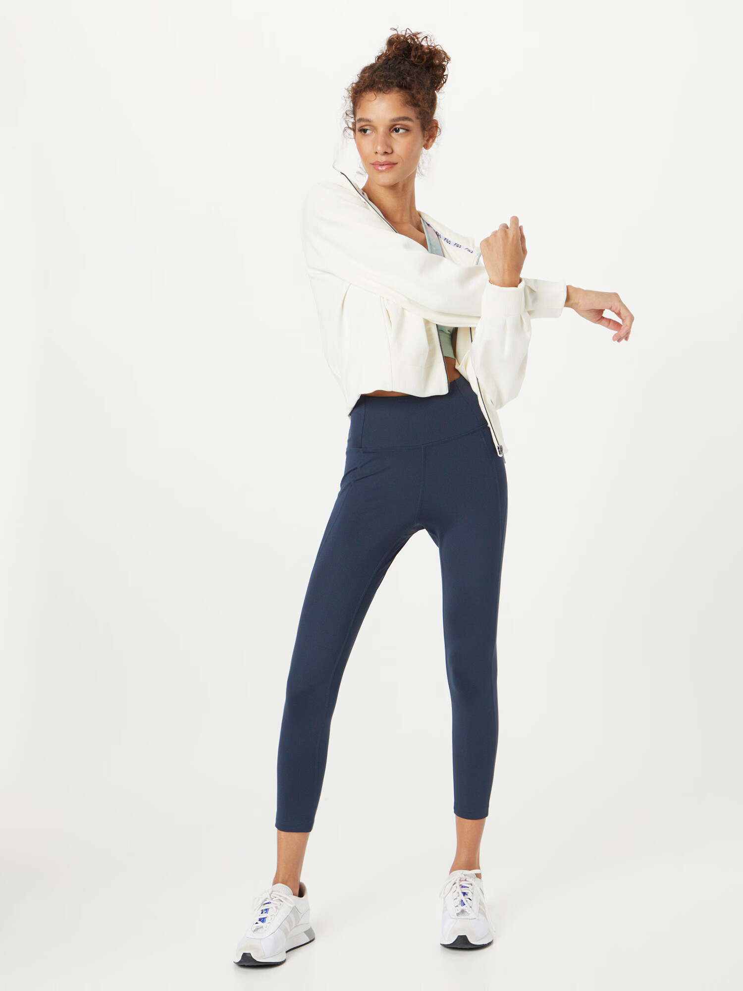 Girlfriend Collective Pantaloni sport albastru noapte - Pled.ro