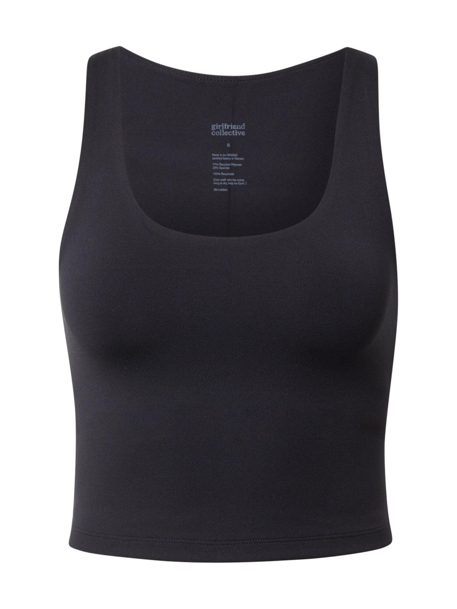 Girlfriend Collective Sport top 'LUXE' negru - Pled.ro