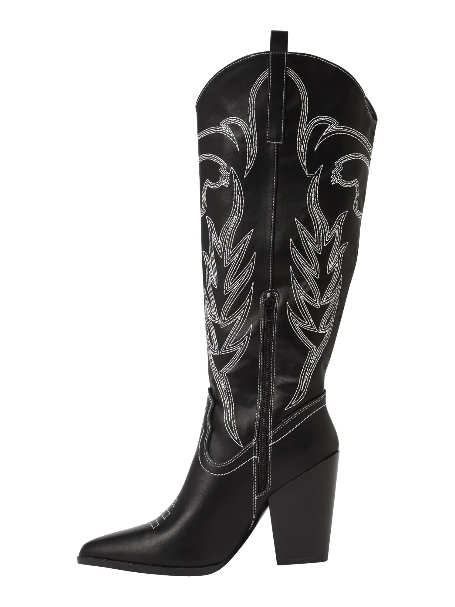 GLAMOROUS Cizme de cowboy negru / alb - Pled.ro