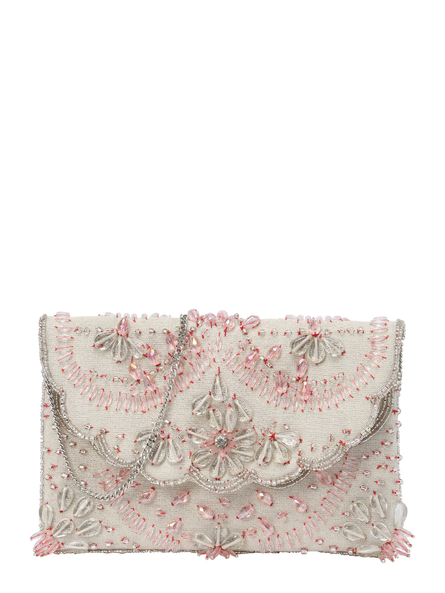 GLAMOROUS Clutch crem / roz pastel / roșu / transparent - Pled.ro