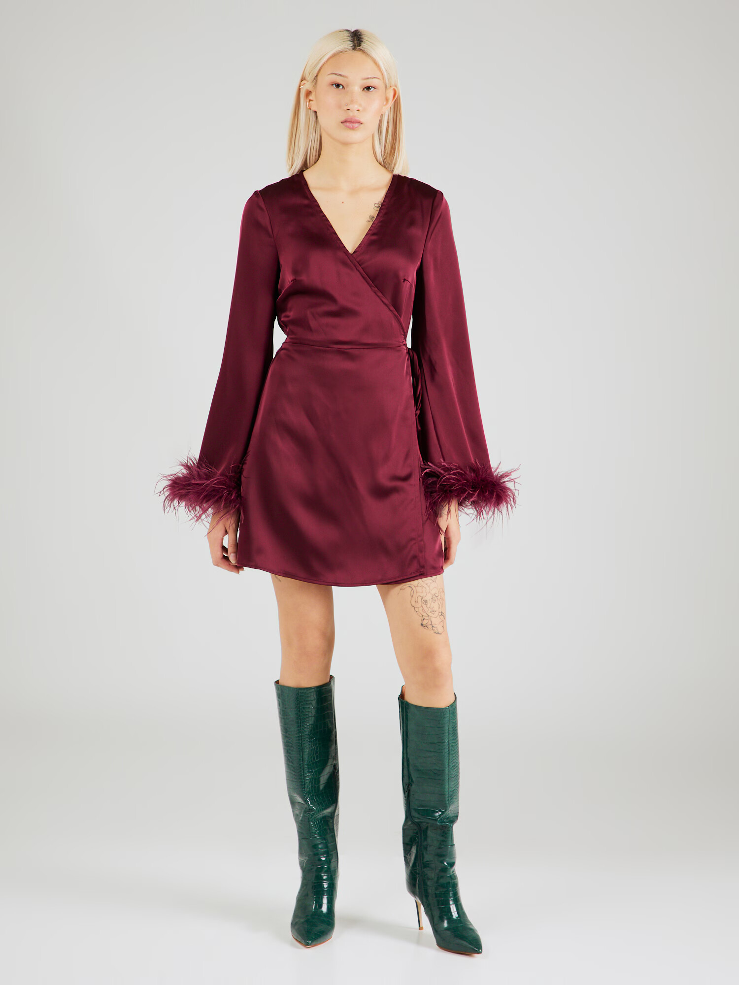 GLAMOROUS Rochie de cocktail roșu burgundy - Pled.ro