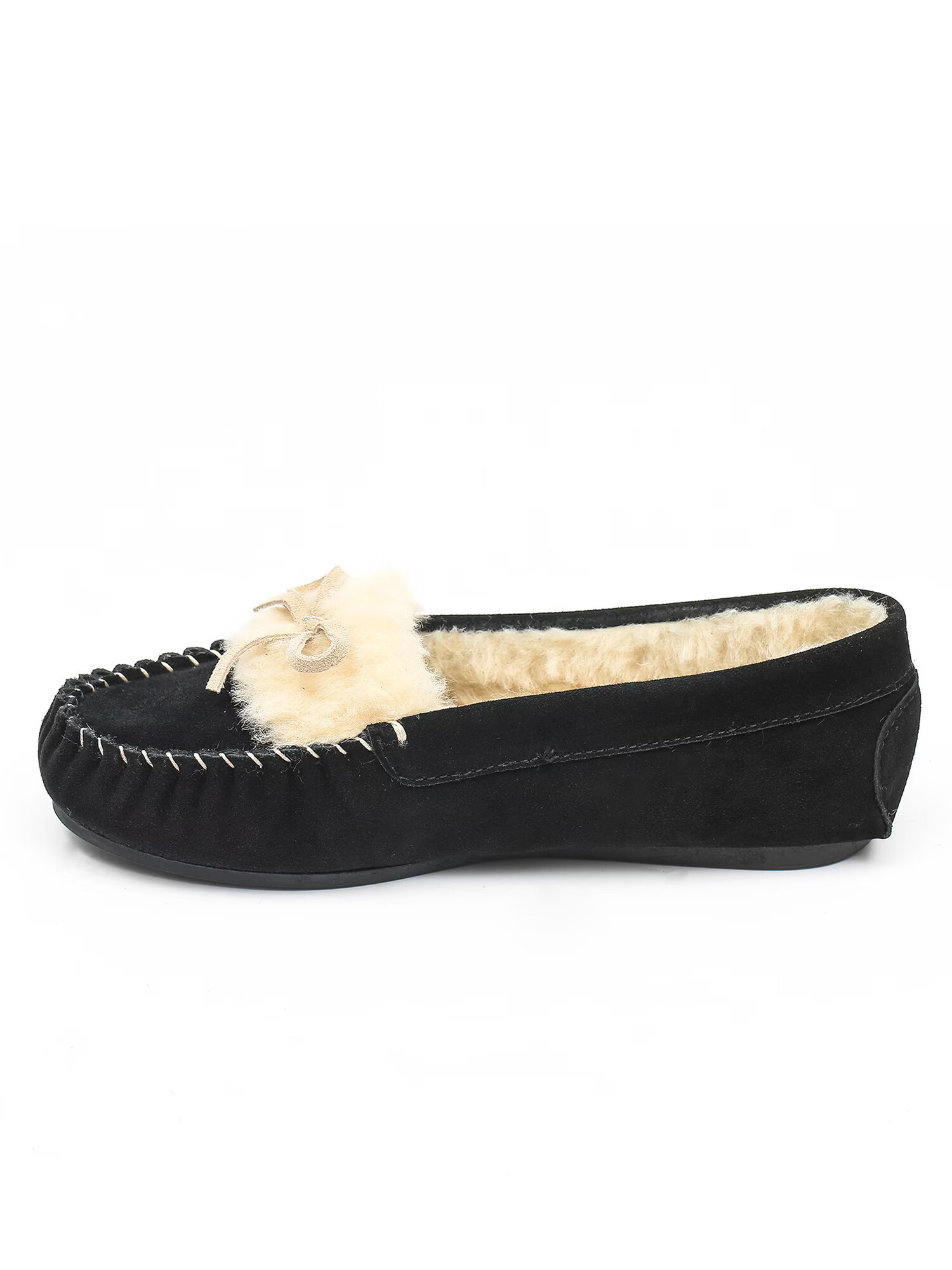 Gooce Mocasini 'Joia' crem / negru - Pled.ro