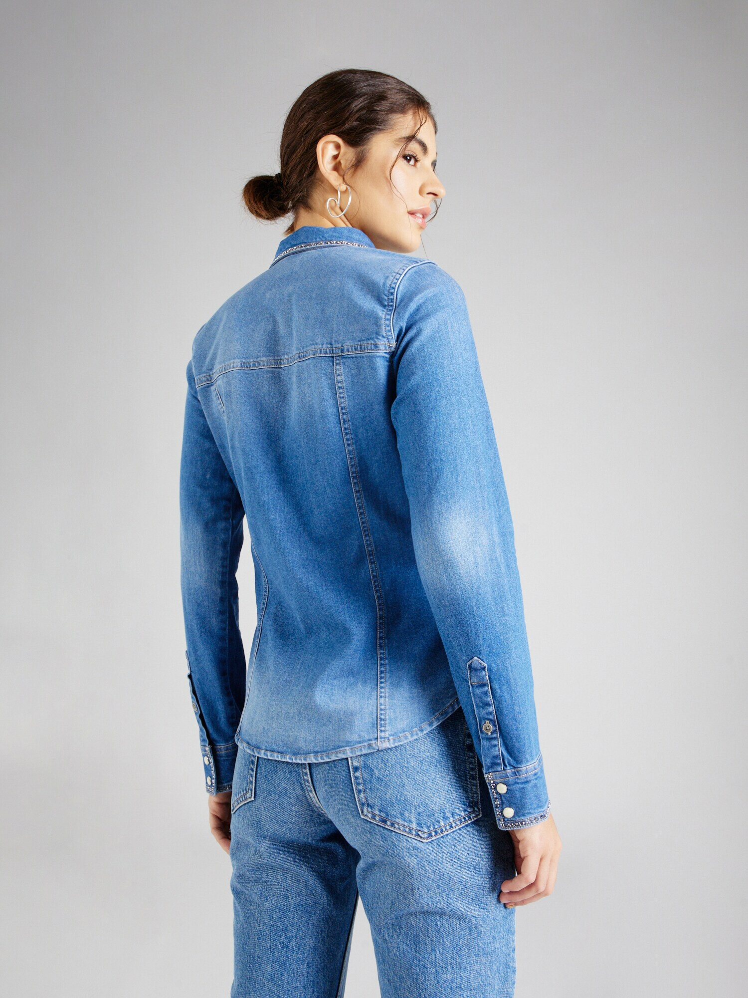 GUESS Bluză albastru denim - Pled.ro