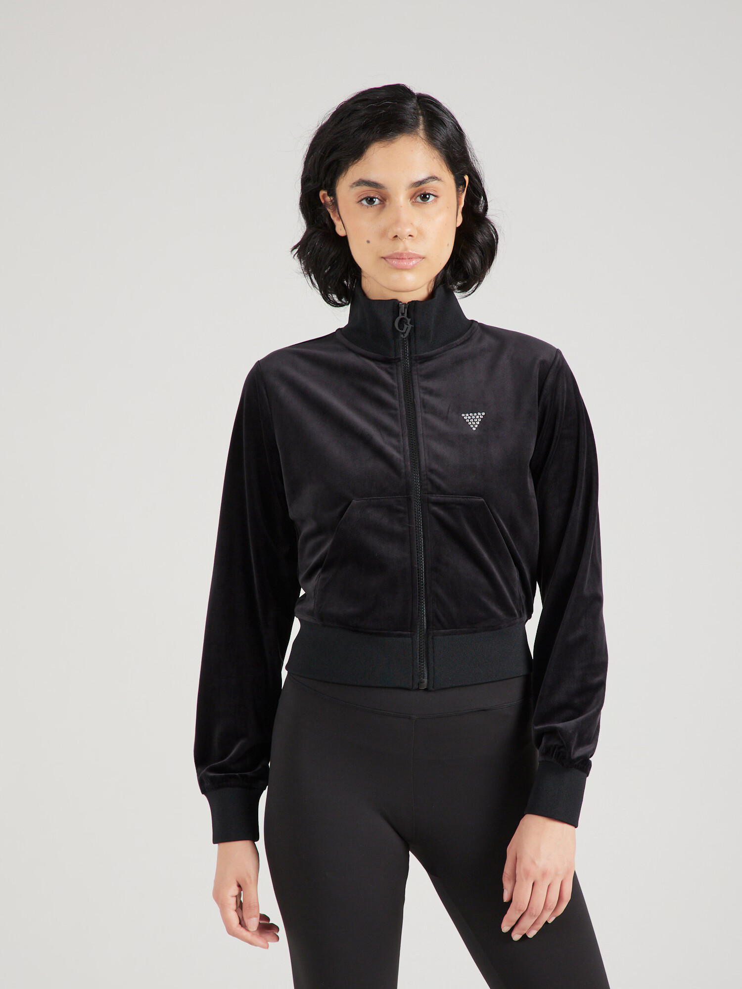 GUESS Bluză cu fermoar sport 'COUTURE' negru - Pled.ro