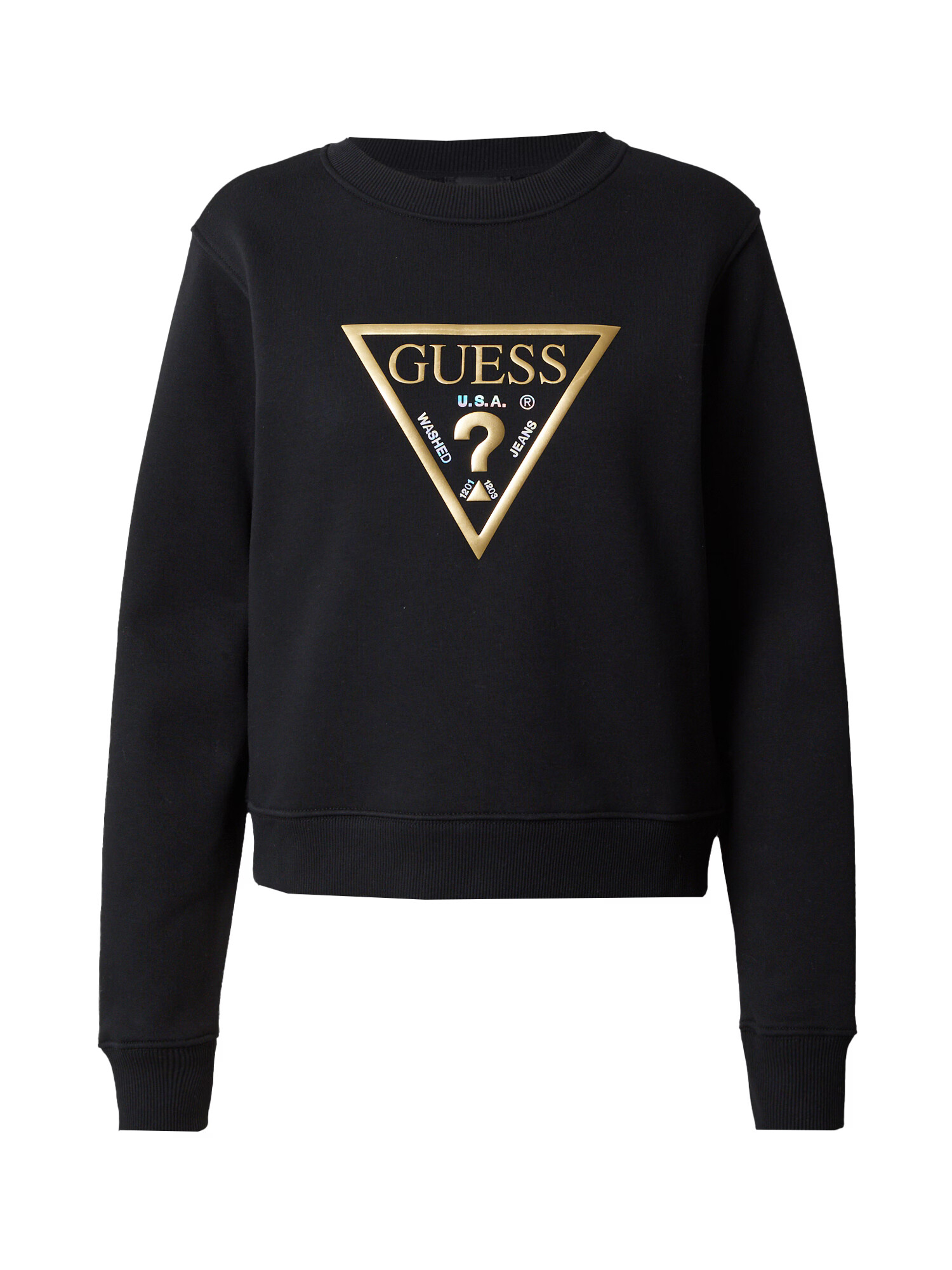 GUESS Bluză de molton auriu / negru / alb - Pled.ro