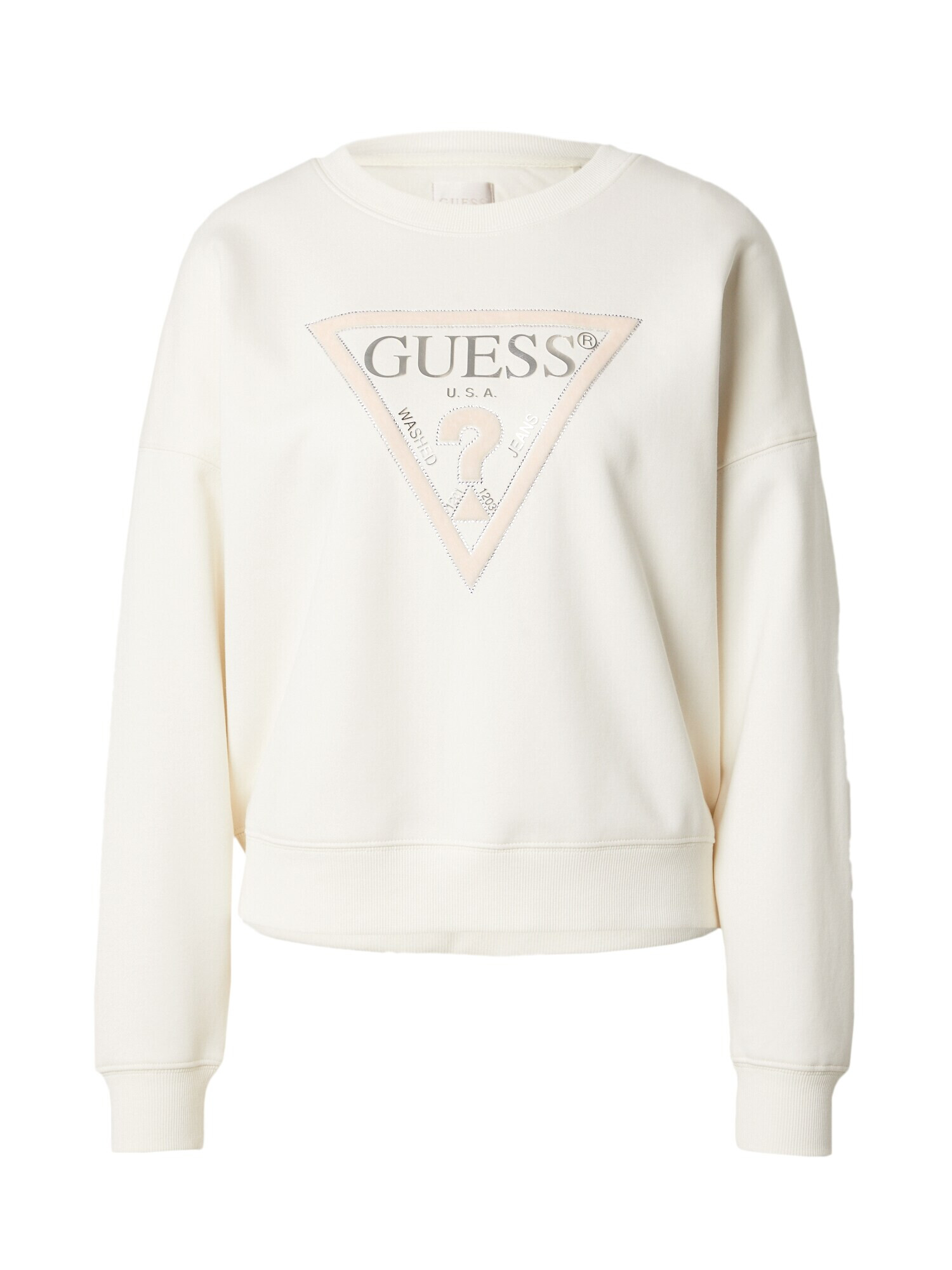 GUESS Bluză de molton crem / roz / negru - Pled.ro