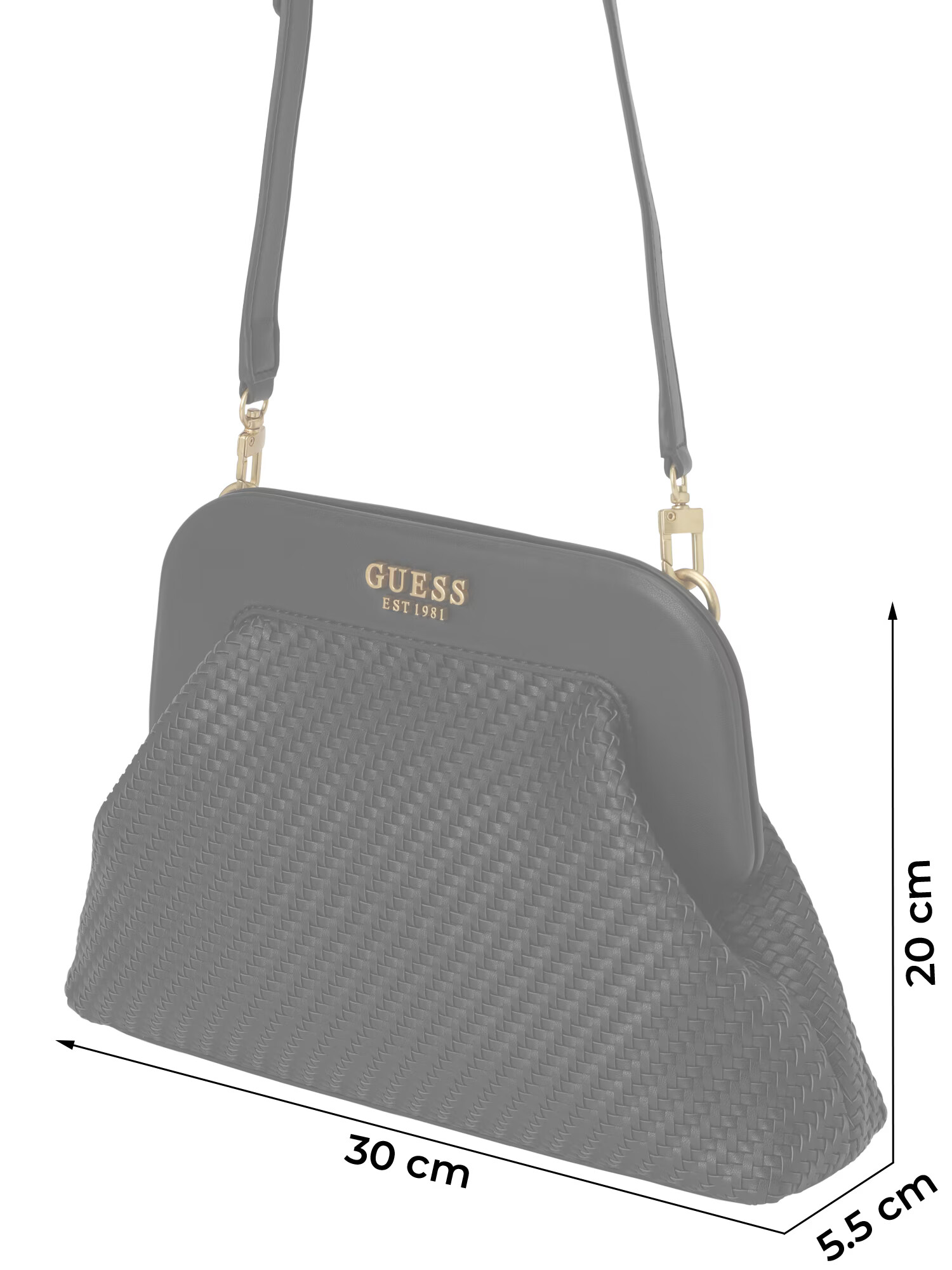 GUESS Clutch 'ABEY' negru - Pled.ro