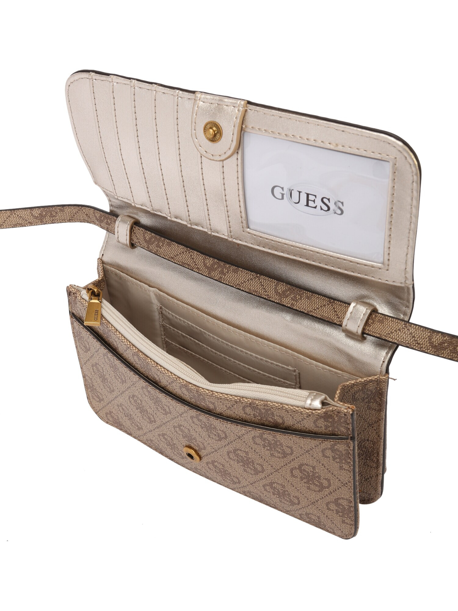 GUESS Clutch 'ALEXIE' bej / nisipiu - Pled.ro