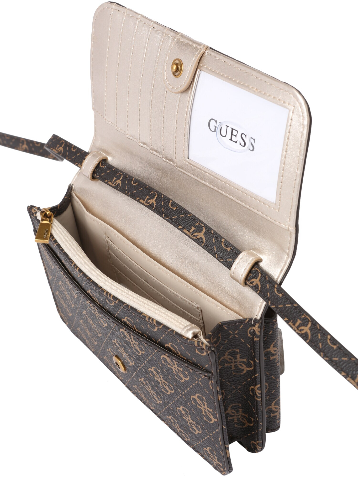 GUESS Clutch 'ALEXIE' maro deschis / maro închis - Pled.ro