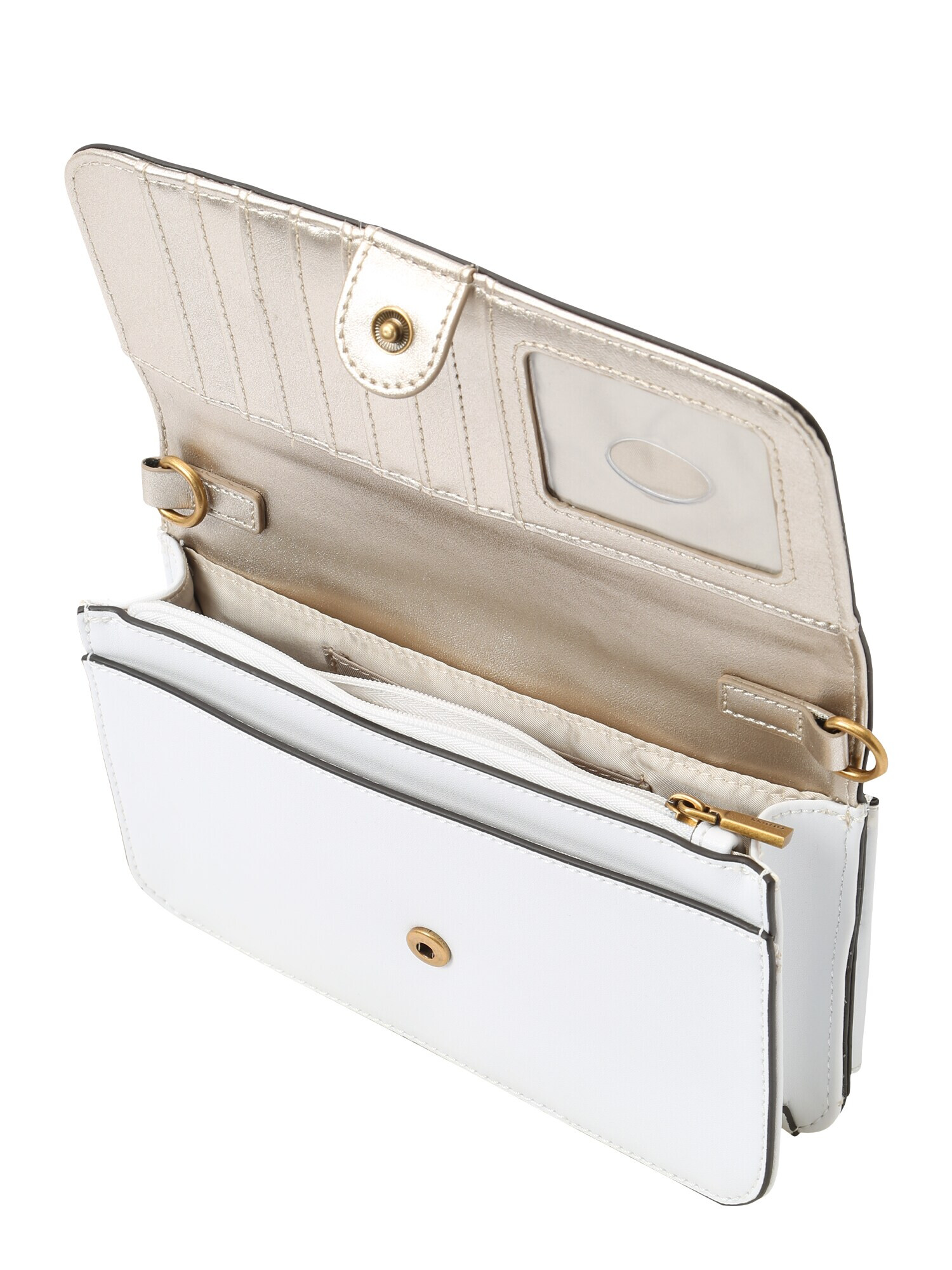 GUESS Clutch 'NOELLE' auriu / alb - Pled.ro