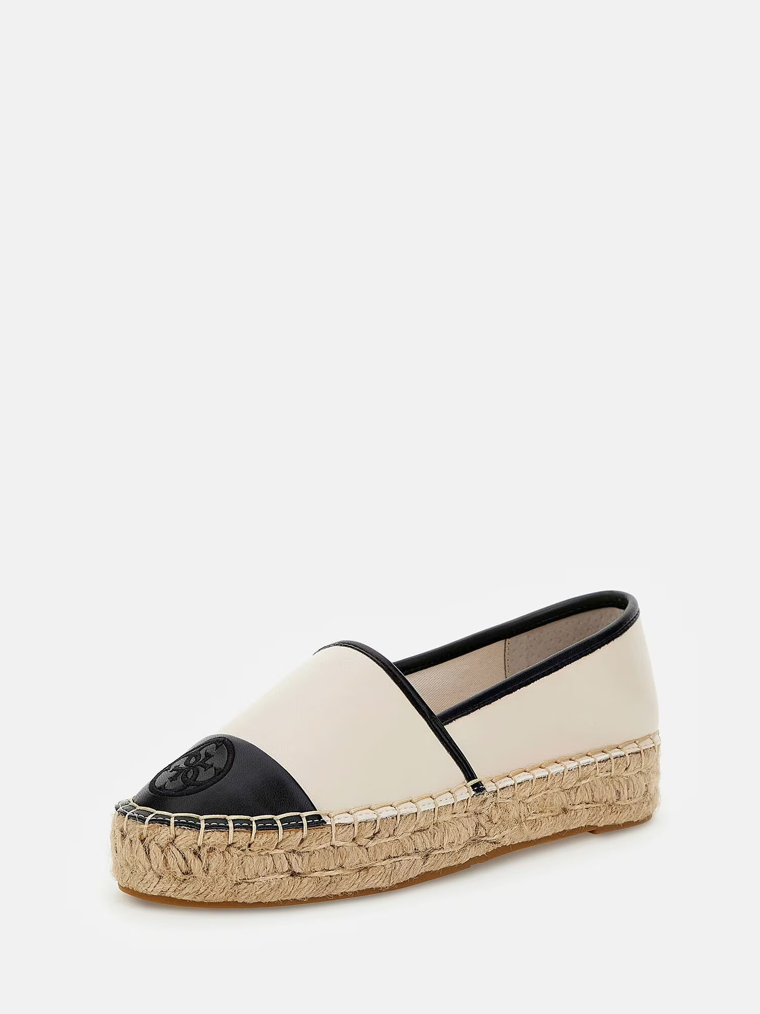 GUESS Espadrile 'Jaleel' crem / negru - Pled.ro