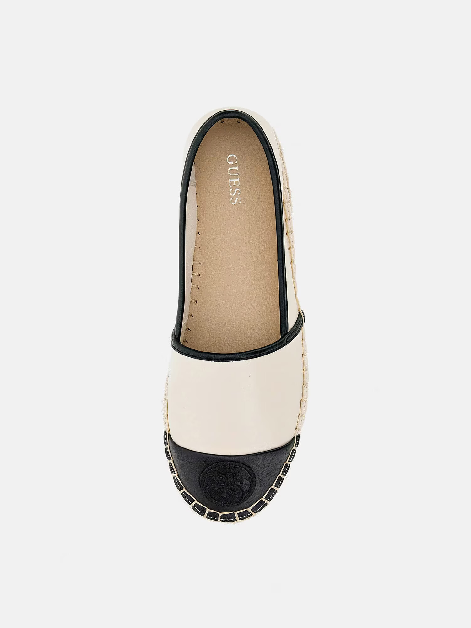 GUESS Espadrile 'Jaleel' crem / negru - Pled.ro