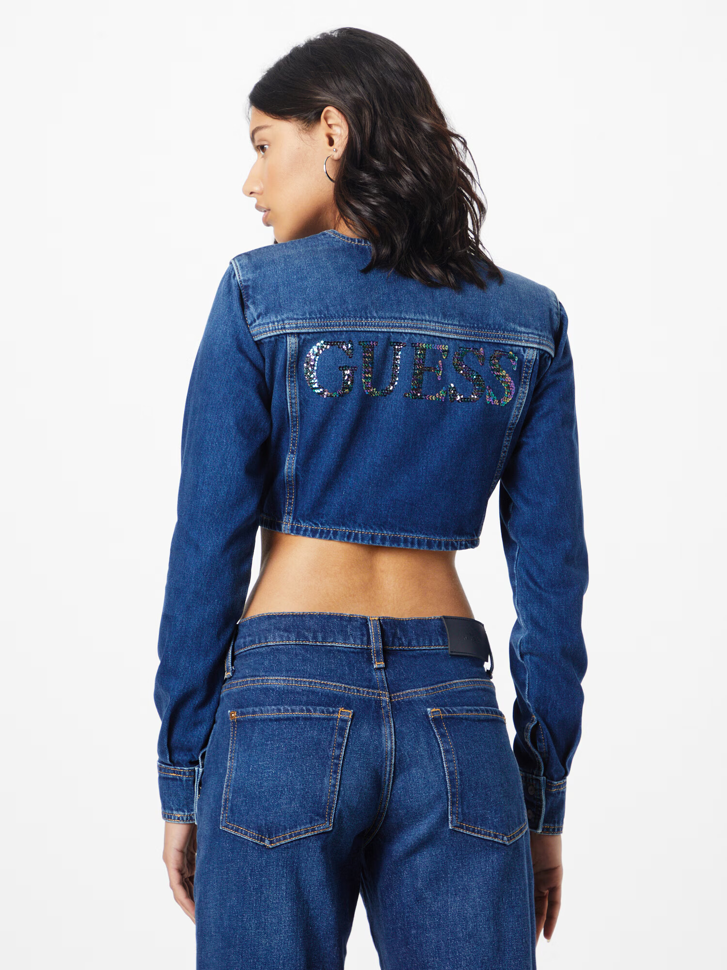 GUESS Geacă de primăvară-toamnă 'LYSSA' albastru denim - Pled.ro