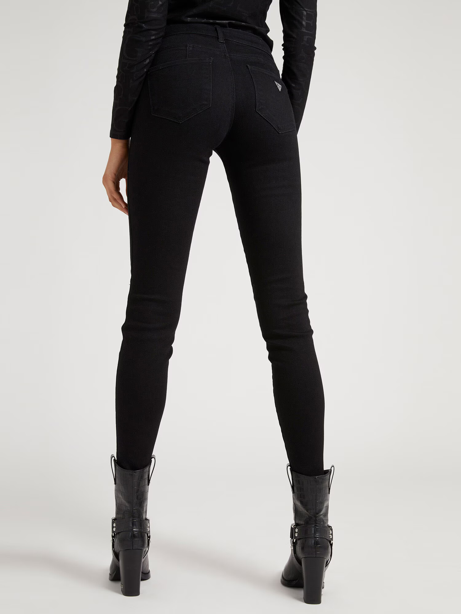 GUESS Jeans negru denim - Pled.ro