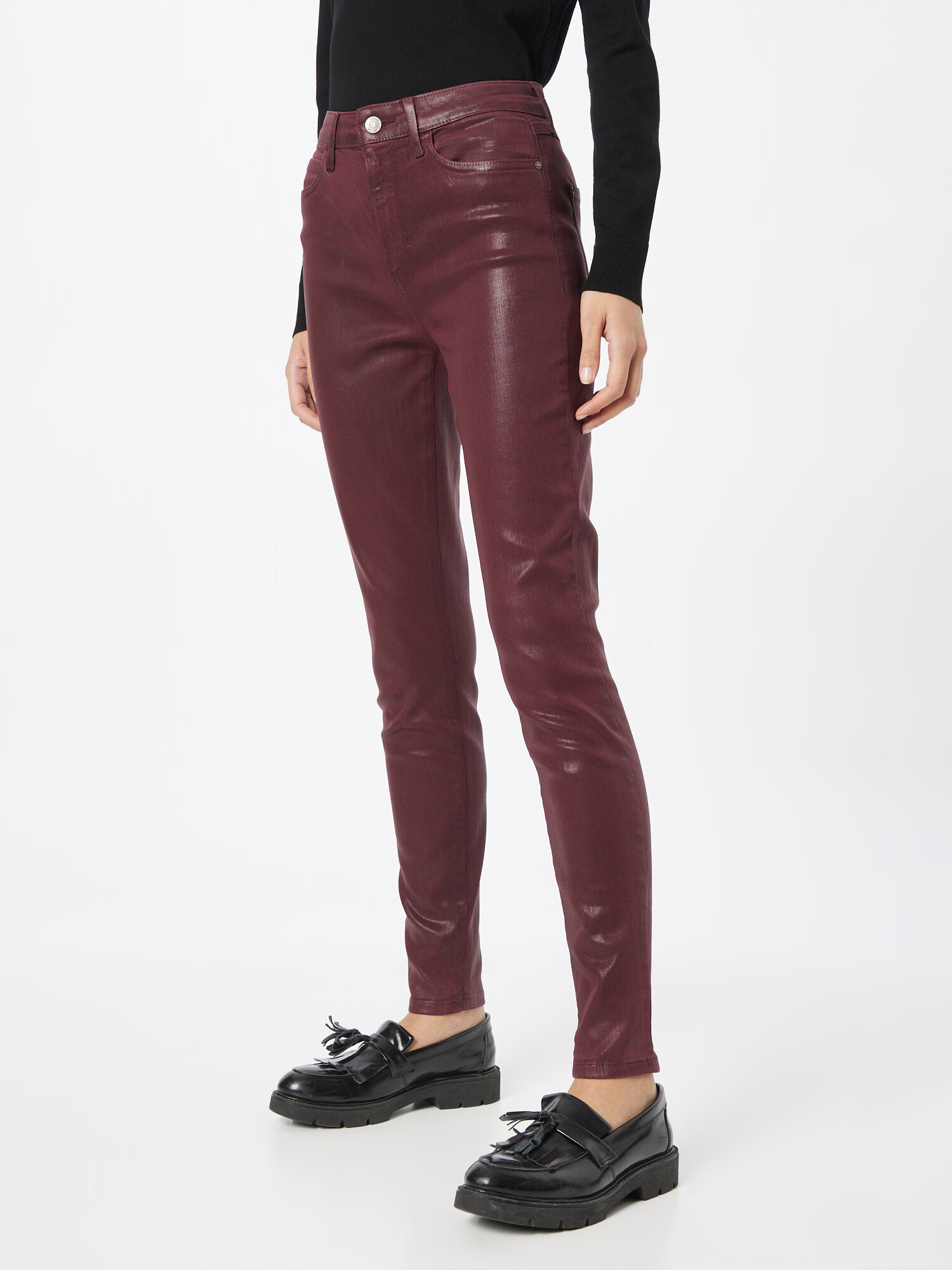 GUESS Jeans roșu burgundy - Pled.ro