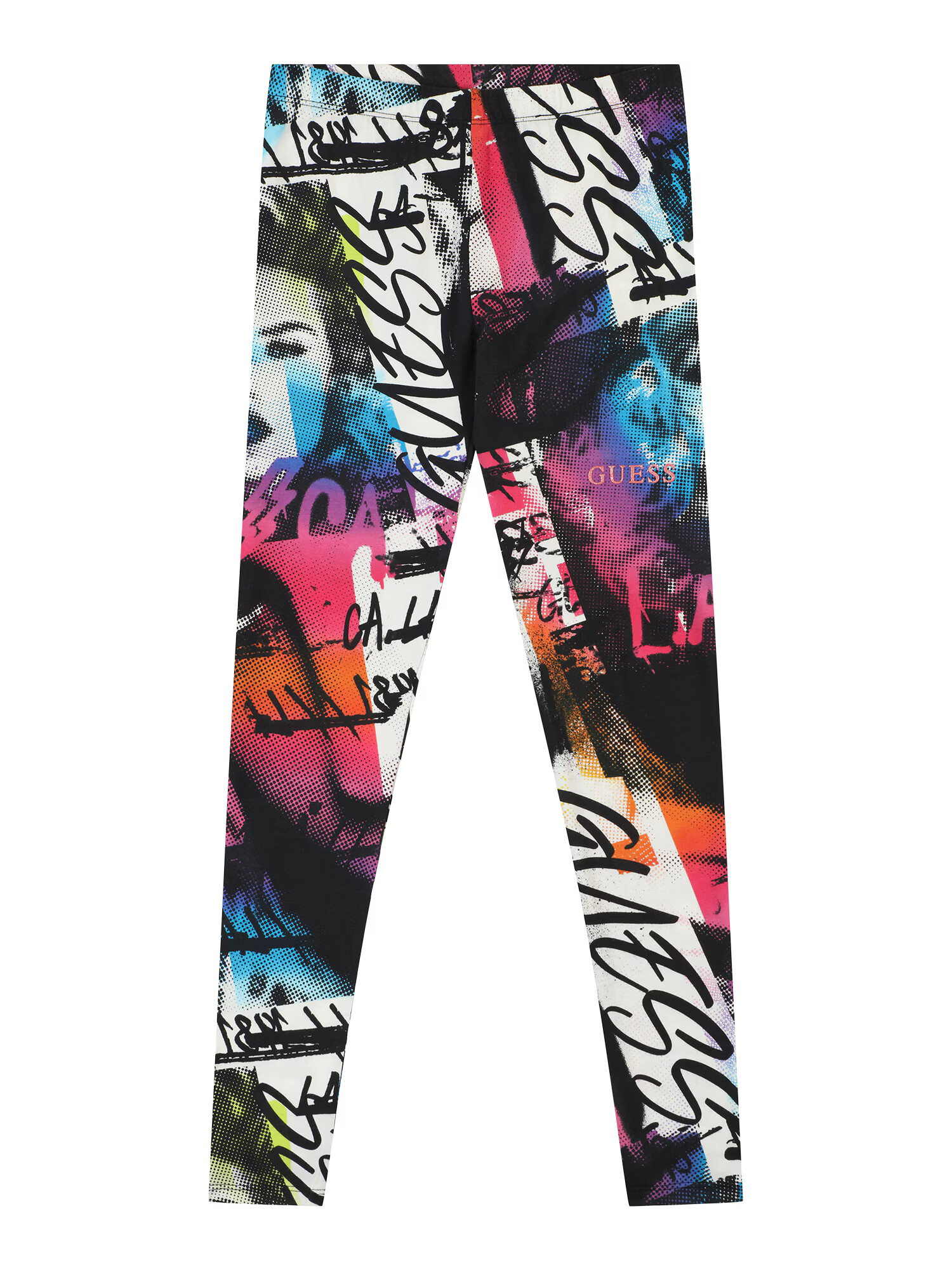 GUESS Leggings albastru deschis / roz / negru / alb - Pled.ro