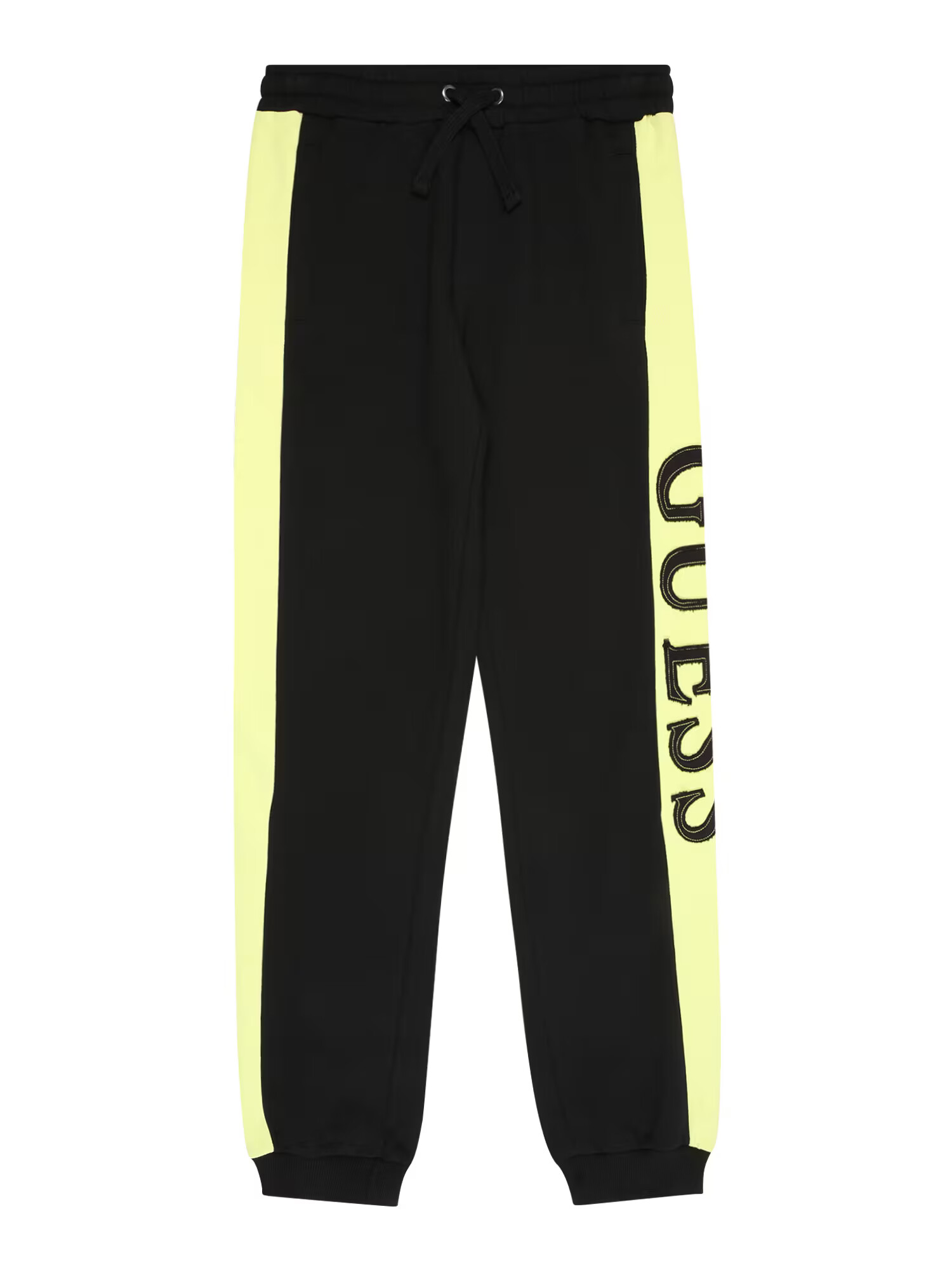 GUESS Pantaloni galben deschis / negru - Pled.ro