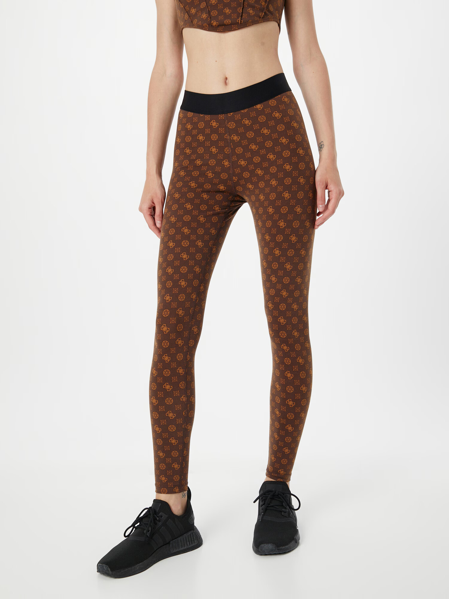 GUESS Pantaloni sport 'AGGIE' maro / maro coniac / negru - Pled.ro