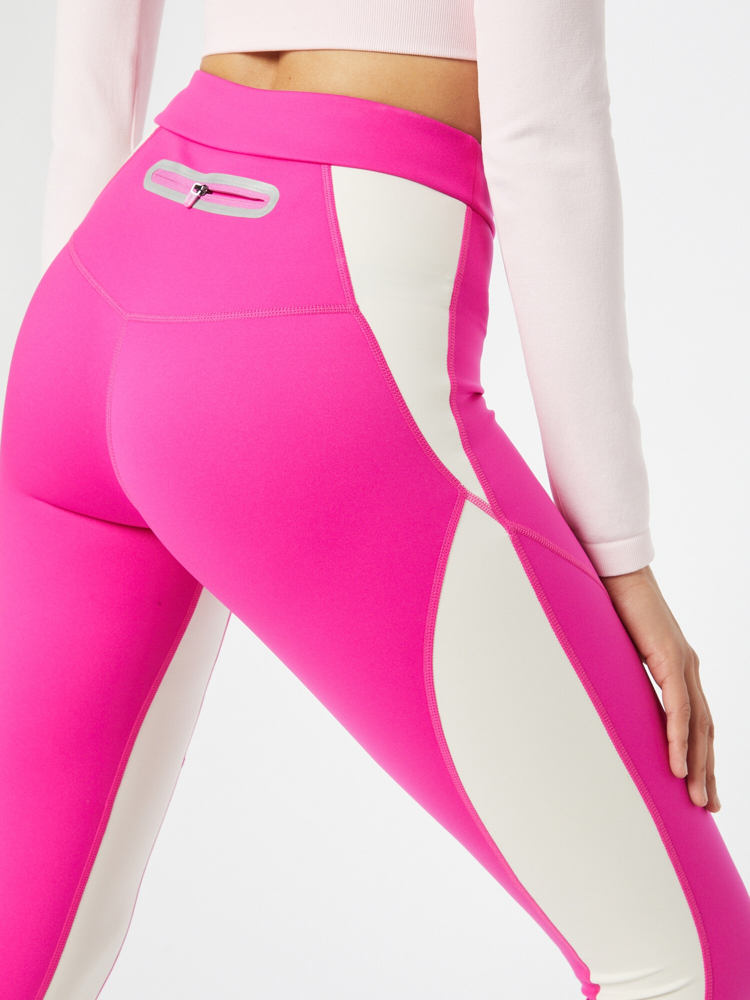 GUESS Pantaloni sport 'AGNES' fucsia / alb - Pled.ro