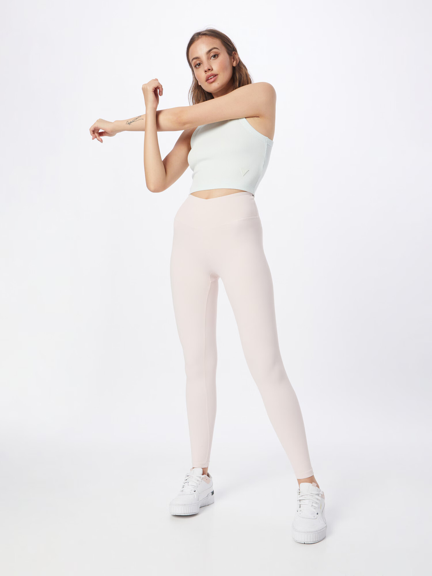 GUESS Pantaloni sport 'COLINE' gri piatră / roz - Pled.ro