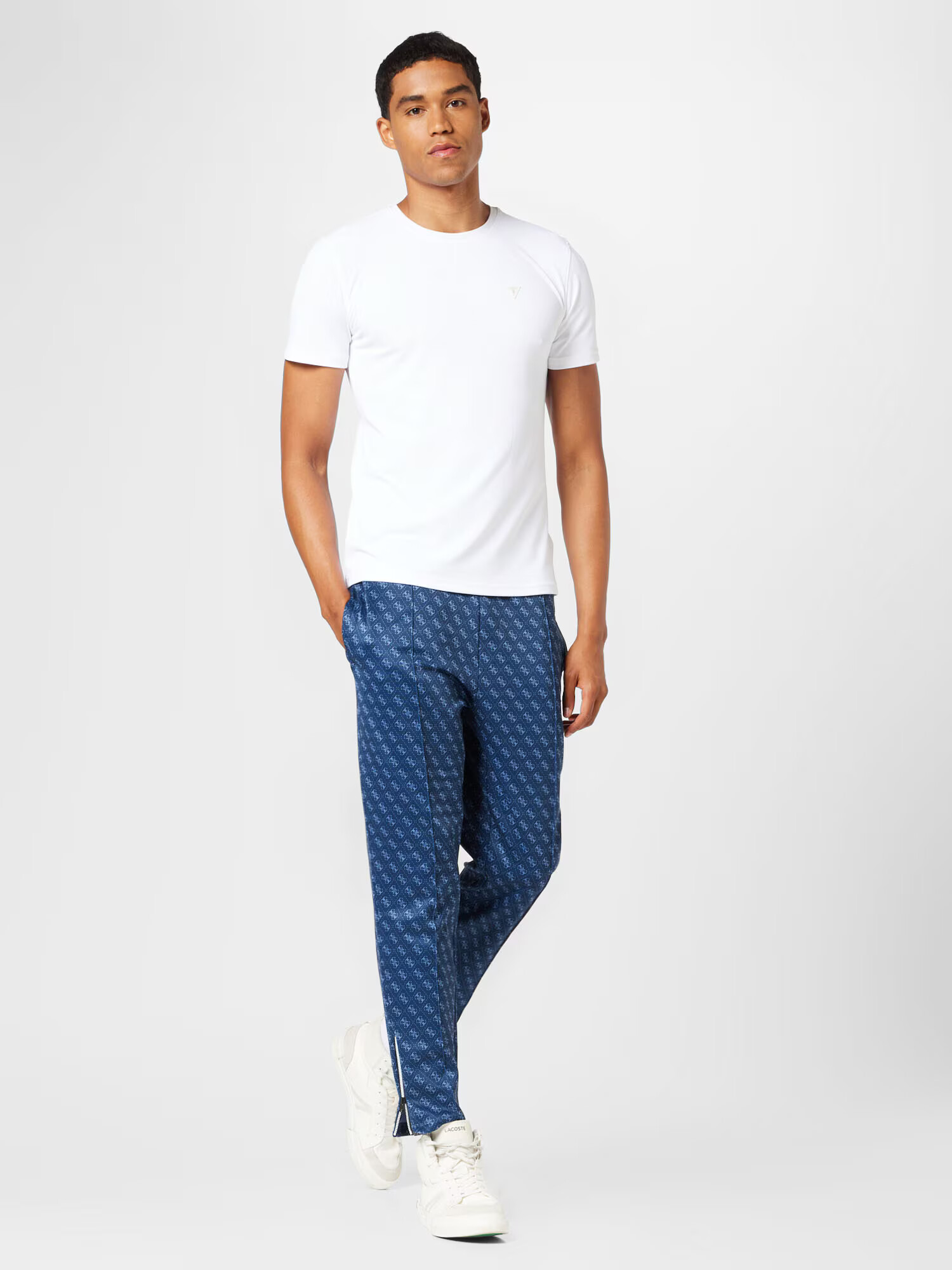 GUESS Pantaloni 'Korbin' albastru marin / albastru deschis - Pled.ro