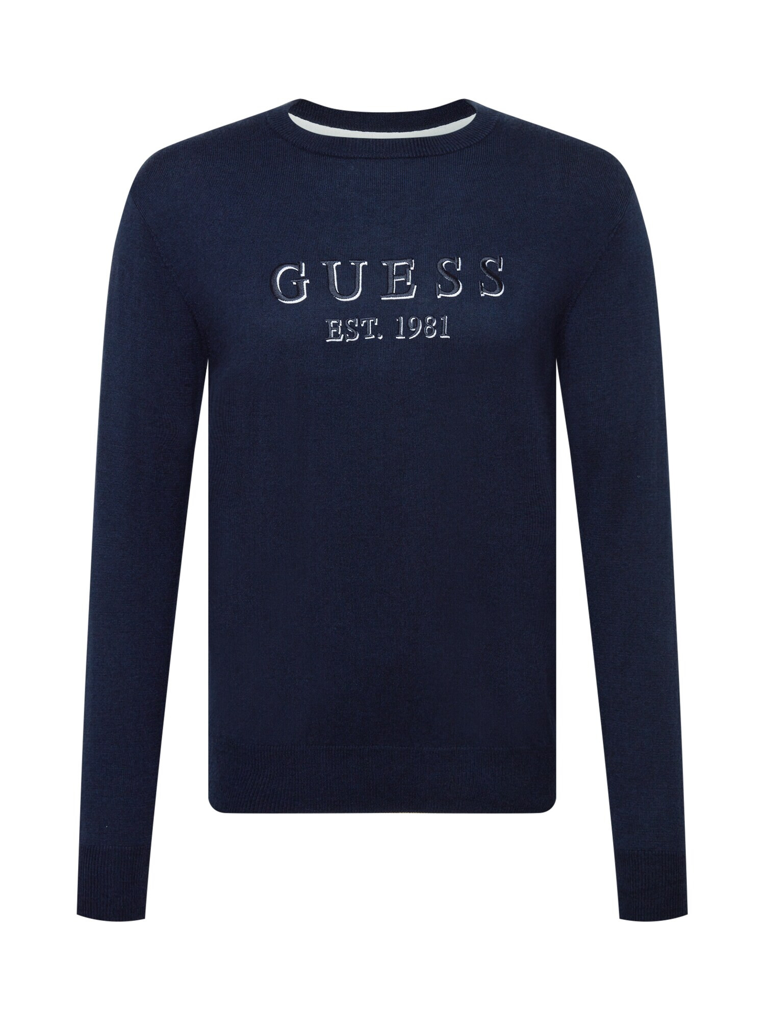 GUESS Pulover bleumarin / alb - Pled.ro