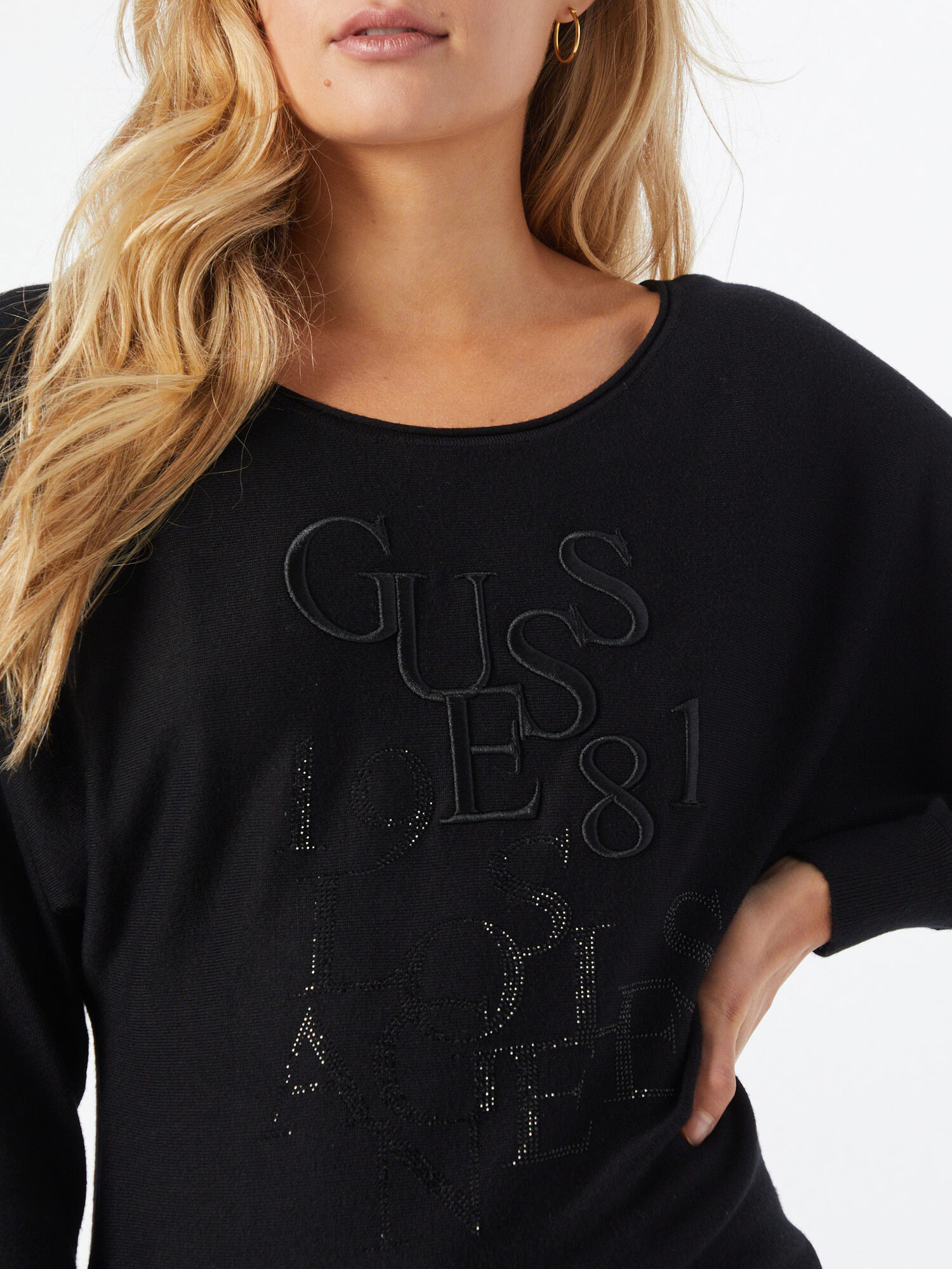 GUESS Pulover 'Carole' negru - Pled.ro