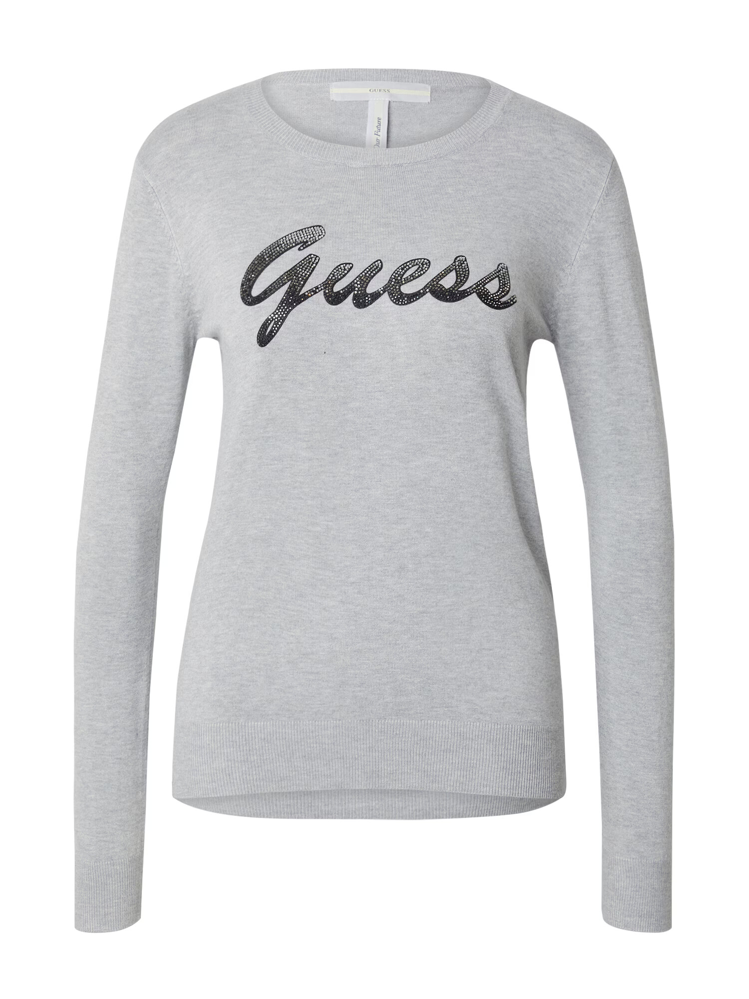 GUESS Pulover 'Helene' gri amestecat / negru / transparent - Pled.ro