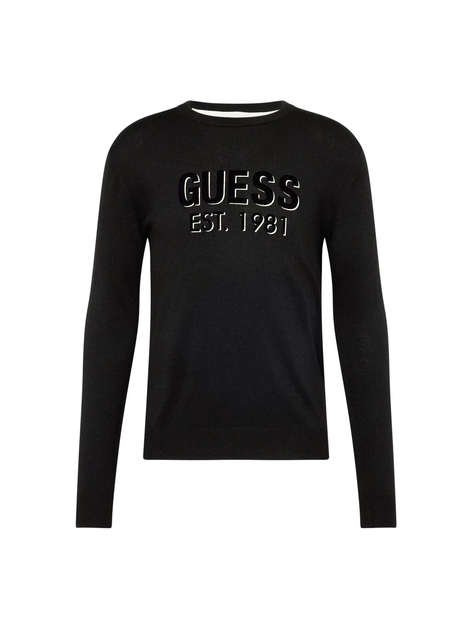 GUESS Pulover 'VIRGIL' negru / alb - Pled.ro