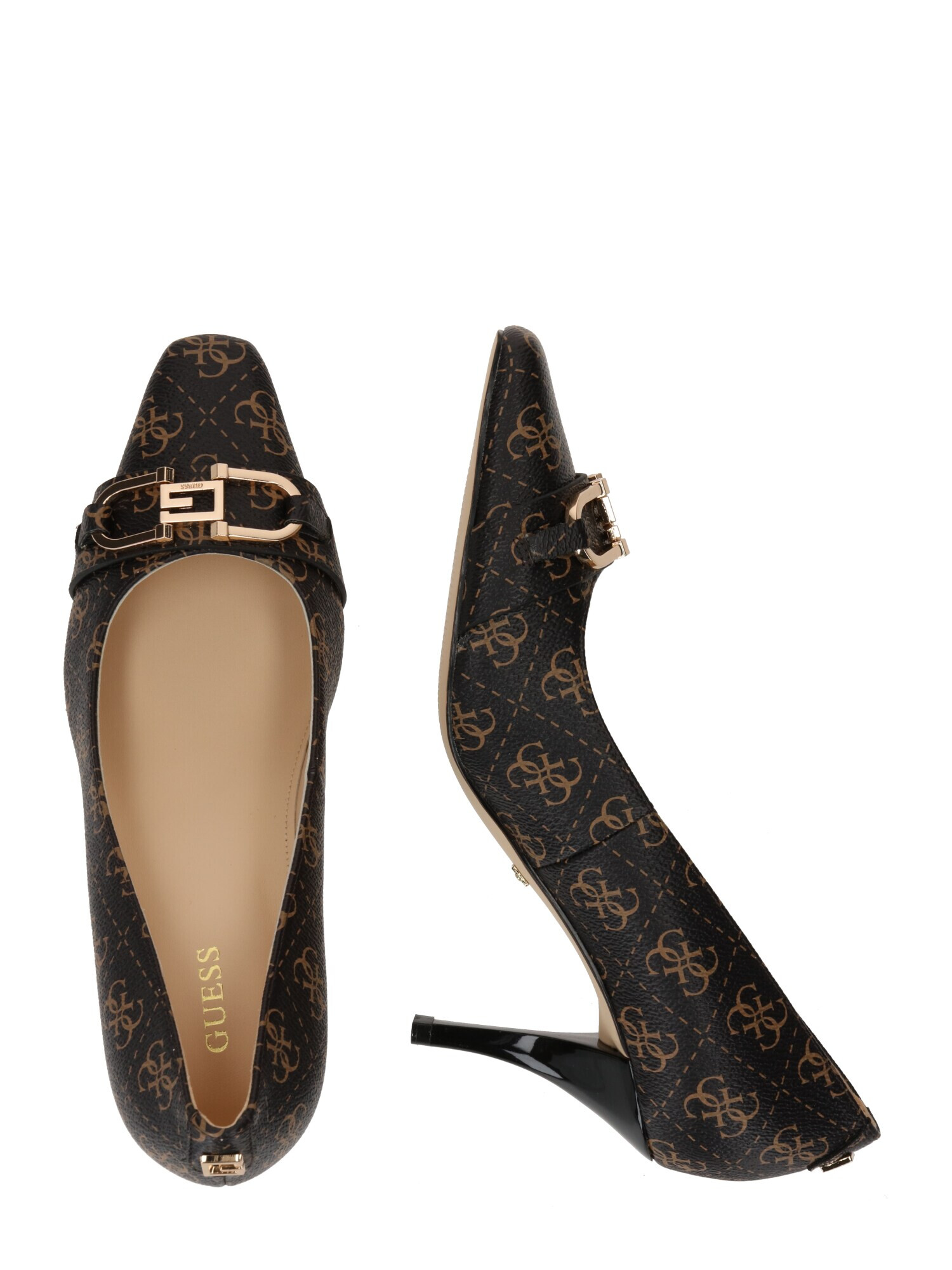 GUESS Pumps 'SILOW 2' ocru / maro închis - Pled.ro